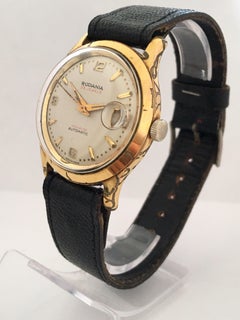 Vintage 1950s Gold-Plated and Stainless Steel 25 Jewels Swiss Automatic Watch
