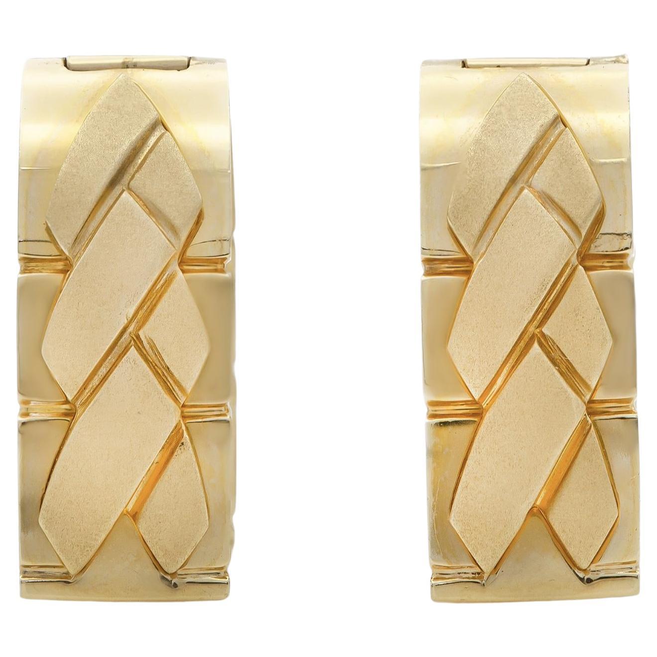Vintage 1950s Gold Weave Cufflinks