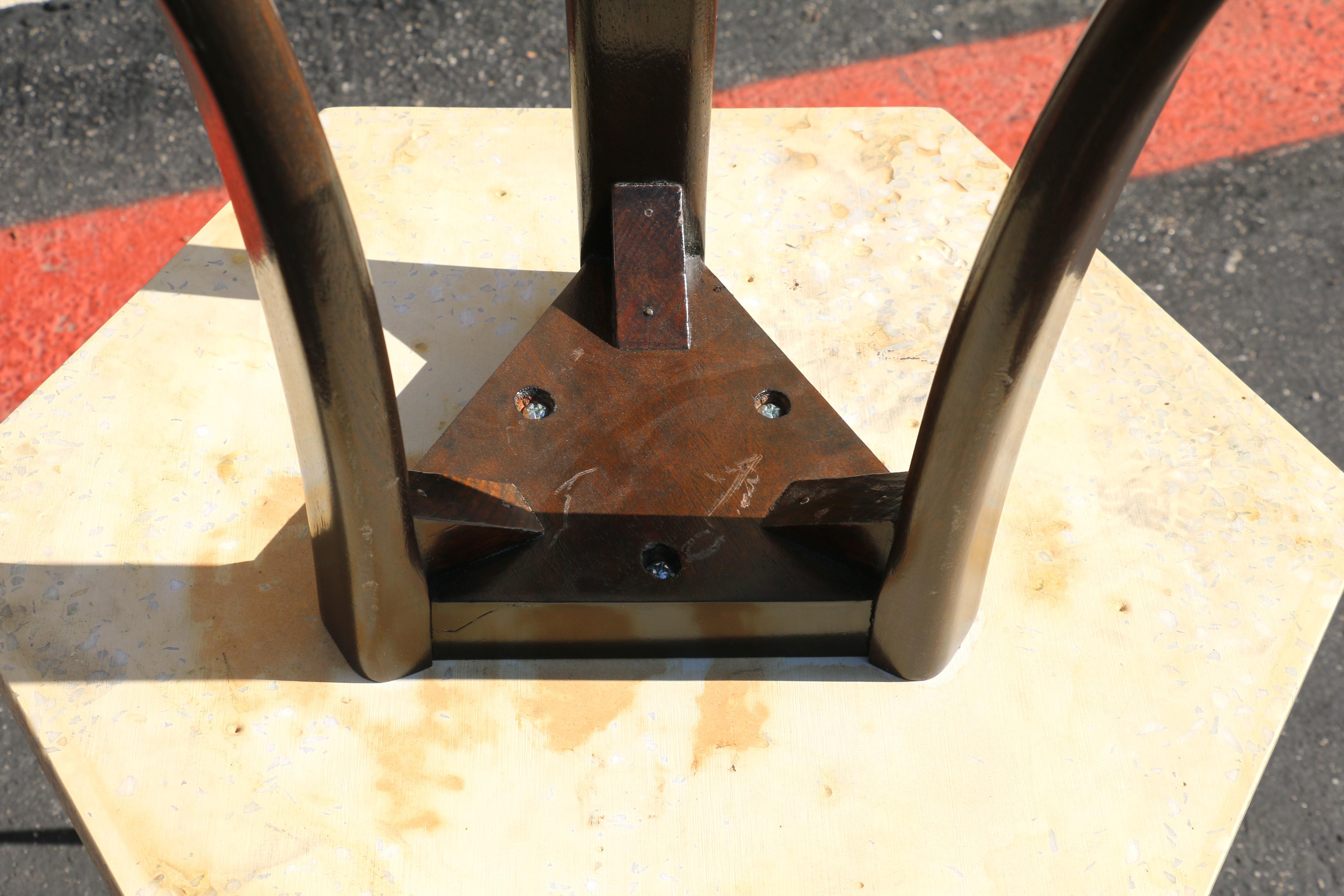 Vintage 1950s Harvey Probber Hexagonal Side Table – Terrazzo Top & Brass Inlay en vente 13