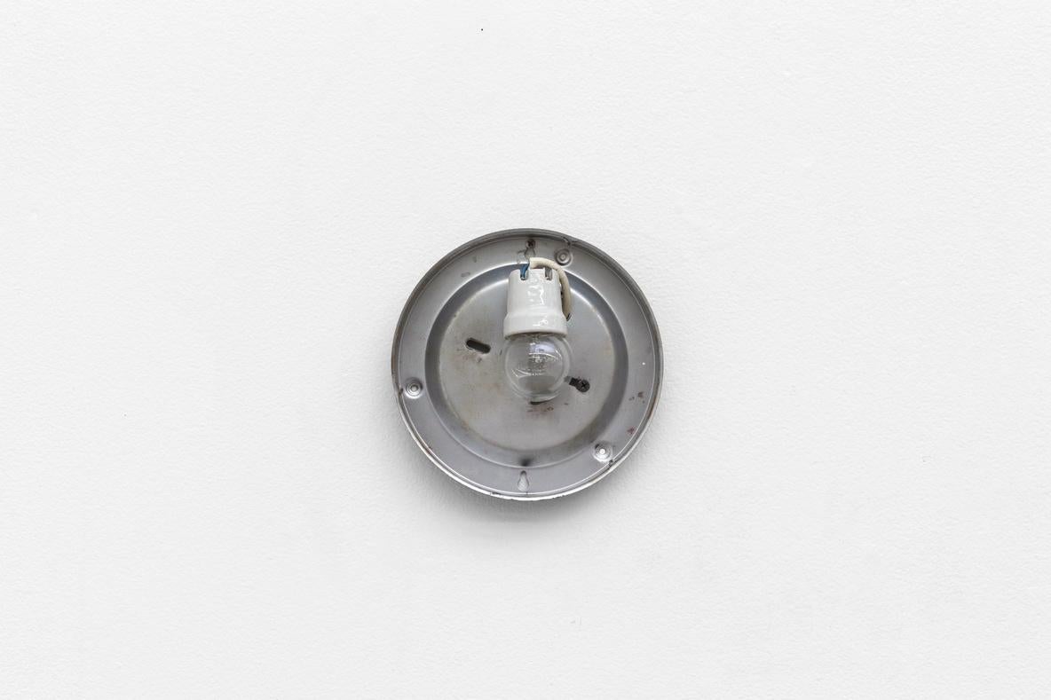 Early 1950's Heavy Molded Glass Ceiling or Wall Sconce with Ornate Design For Sale 10