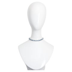 Vintage 1950's Ice Blue Weiss Rhinestone Choker Necklace 1950's Weiss Choker