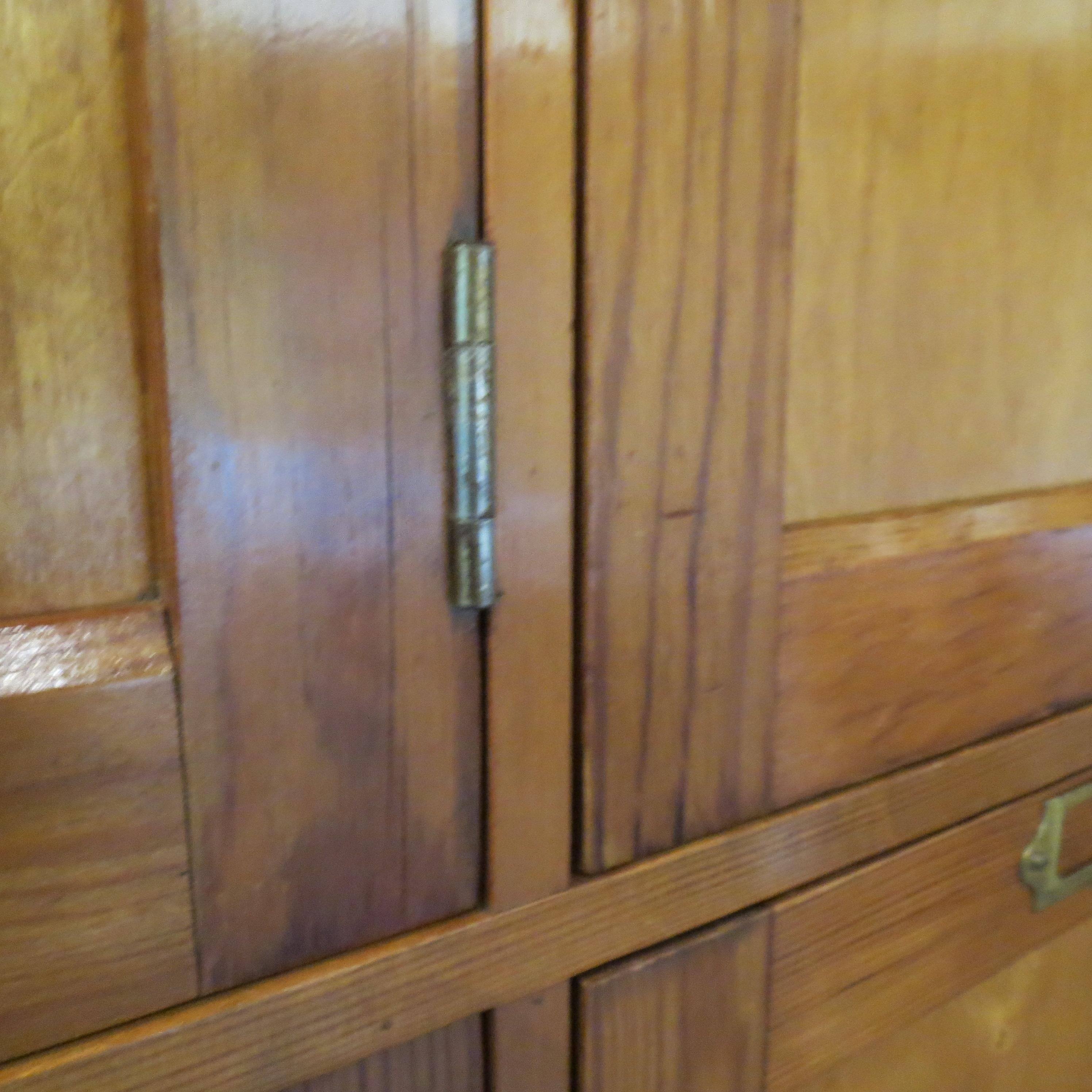 Vintage 1950s Industrial School  Gym Locker Cupboard Plywood Pine Lockhart Ltd 5