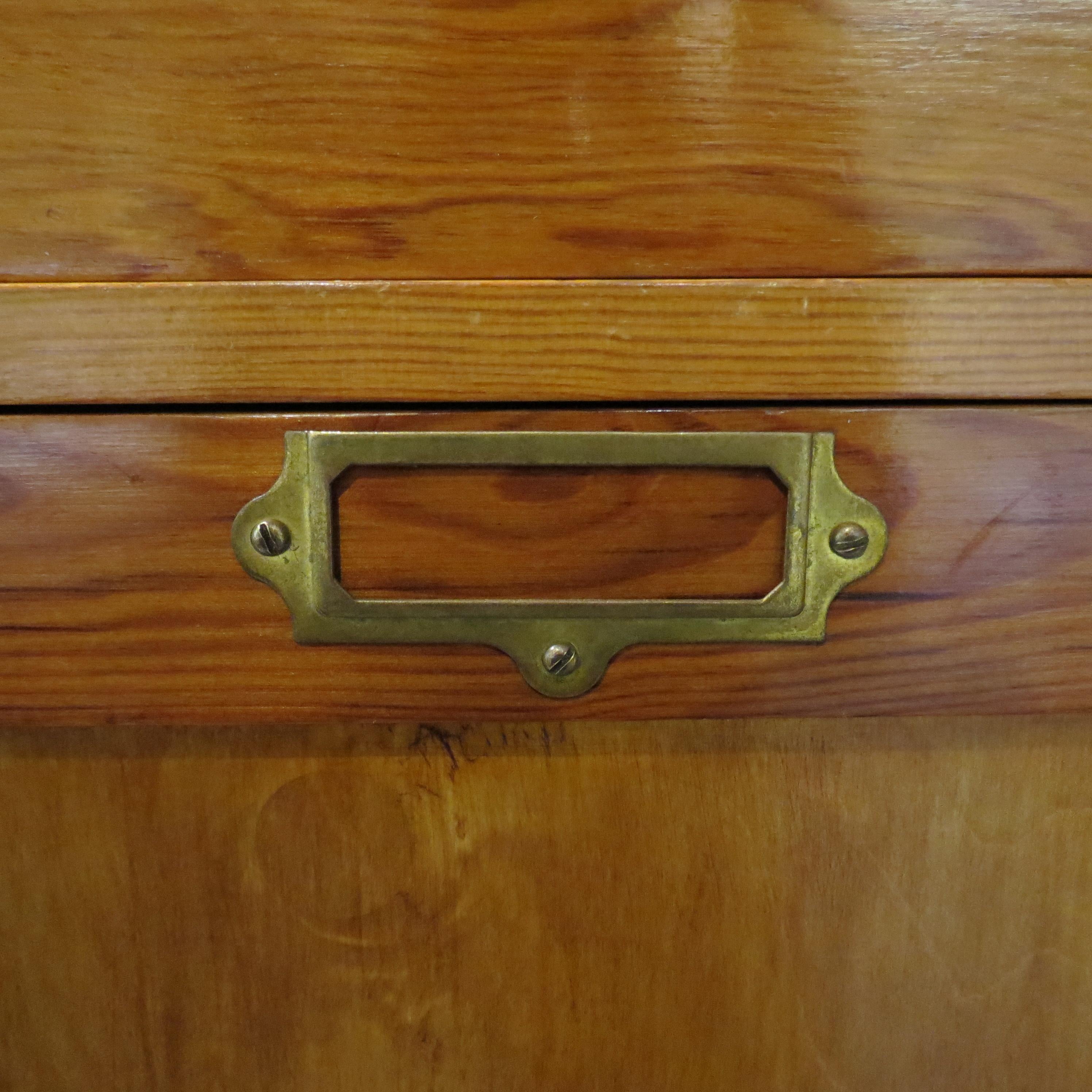 Vintage 1950s Industrial School  Gym Locker Cupboard Plywood Pine Lockhart Ltd 7