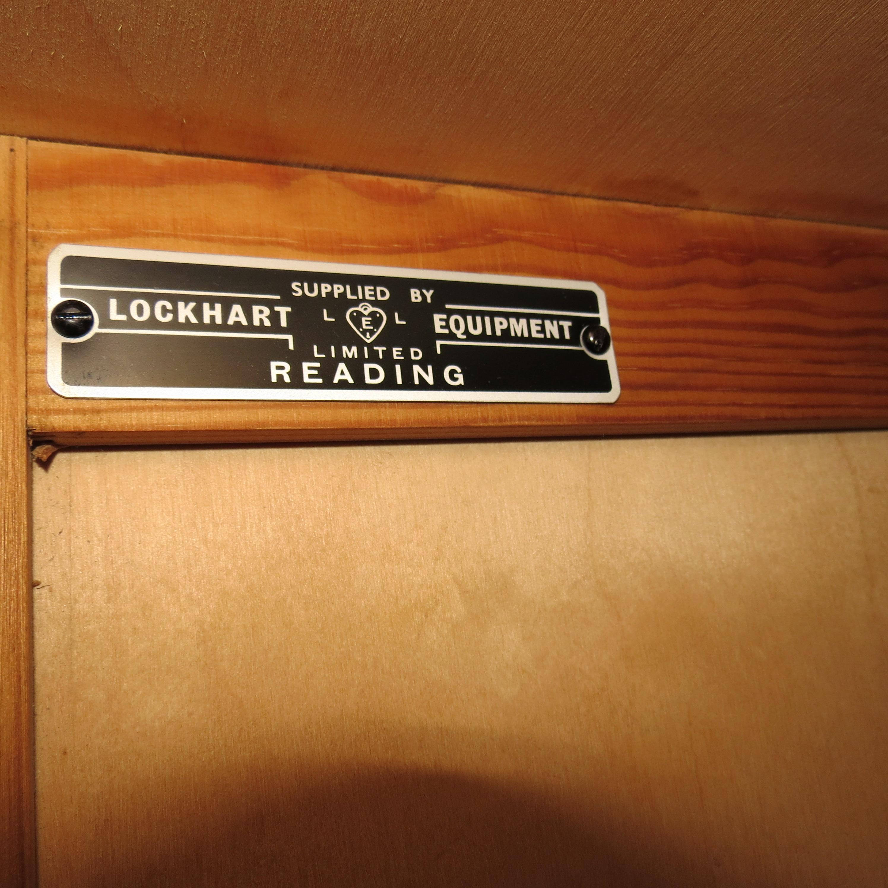 Vintage 1950s Industrial School  Gym Locker Cupboard Plywood Pine Lockhart Ltd 9