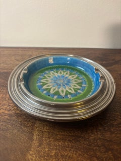 Posacenere vintage anni '50 Aldo Londi per Bitossi - Blu Rimini, firmato