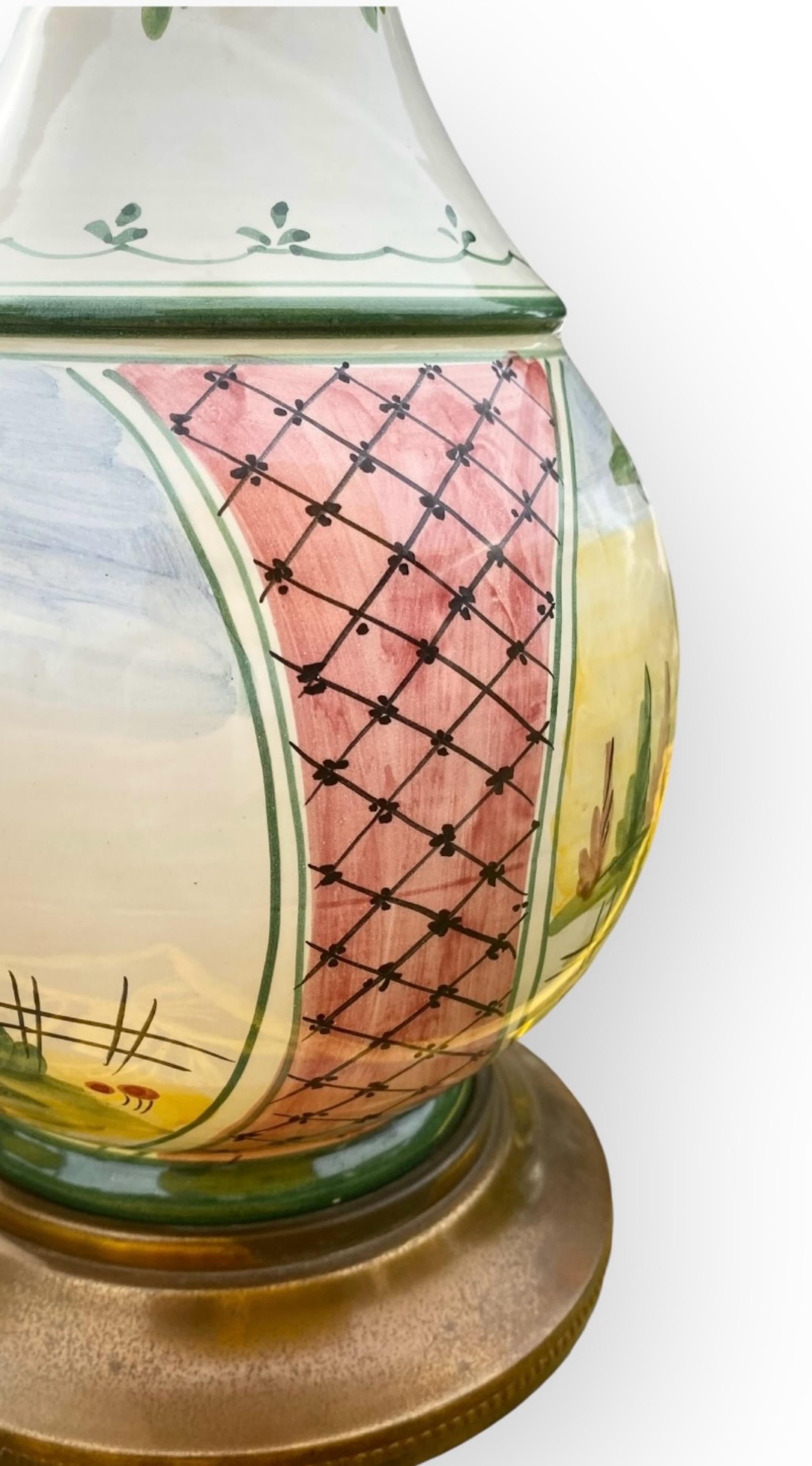 Vintage 1950’s Italian Bitossi Pottery Table Lamp For Sale 3