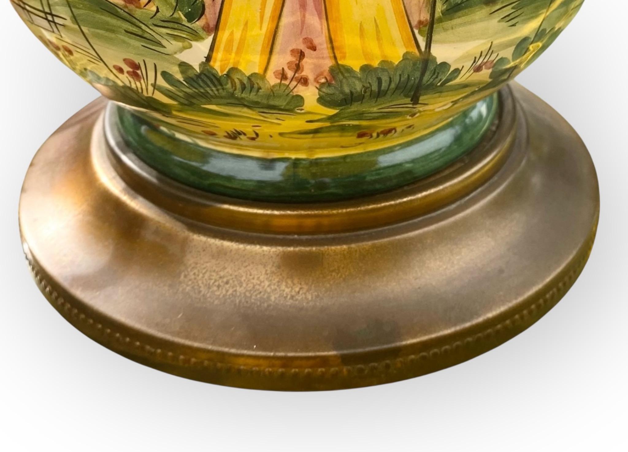 Vintage 1950’s Italian Bitossi Pottery Table Lamp For Sale 6
