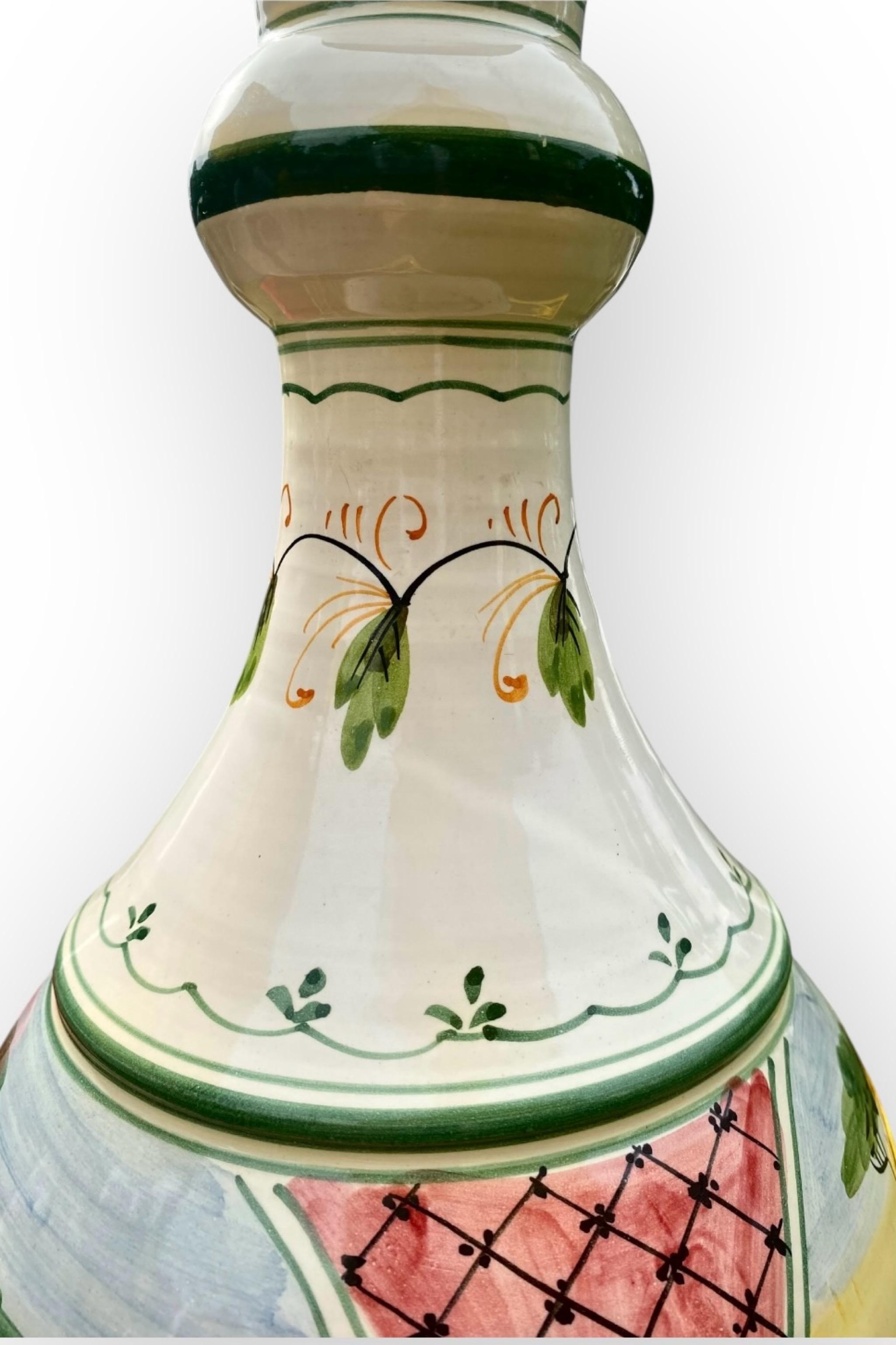 Mid-20th Century Vintage 1950’s Italian Bitossi Pottery Table Lamp For Sale
