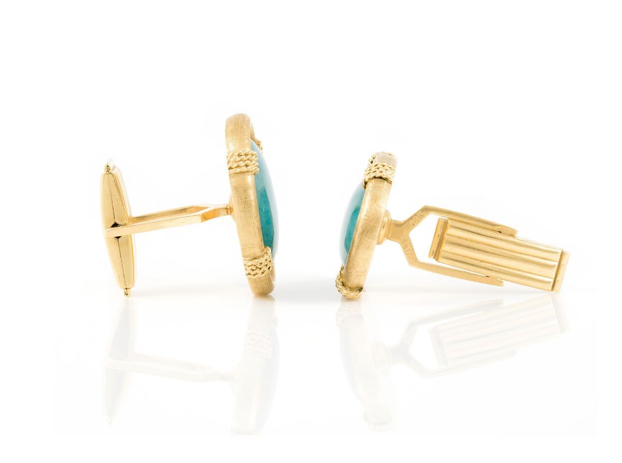 Finemente realizzato in oro giallo 14k con giada.
Circa anni '50