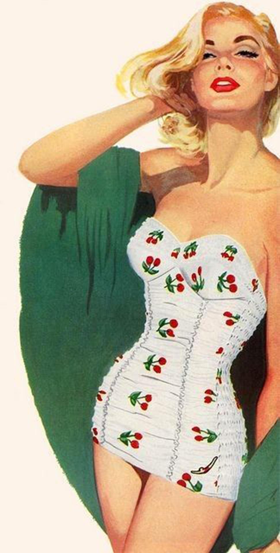 Vintage 1950's Jantzen Embroidered Strawberries Swimsuit & Terry-Cloth Cover Up In Good Condition In Beverly Hills, CA