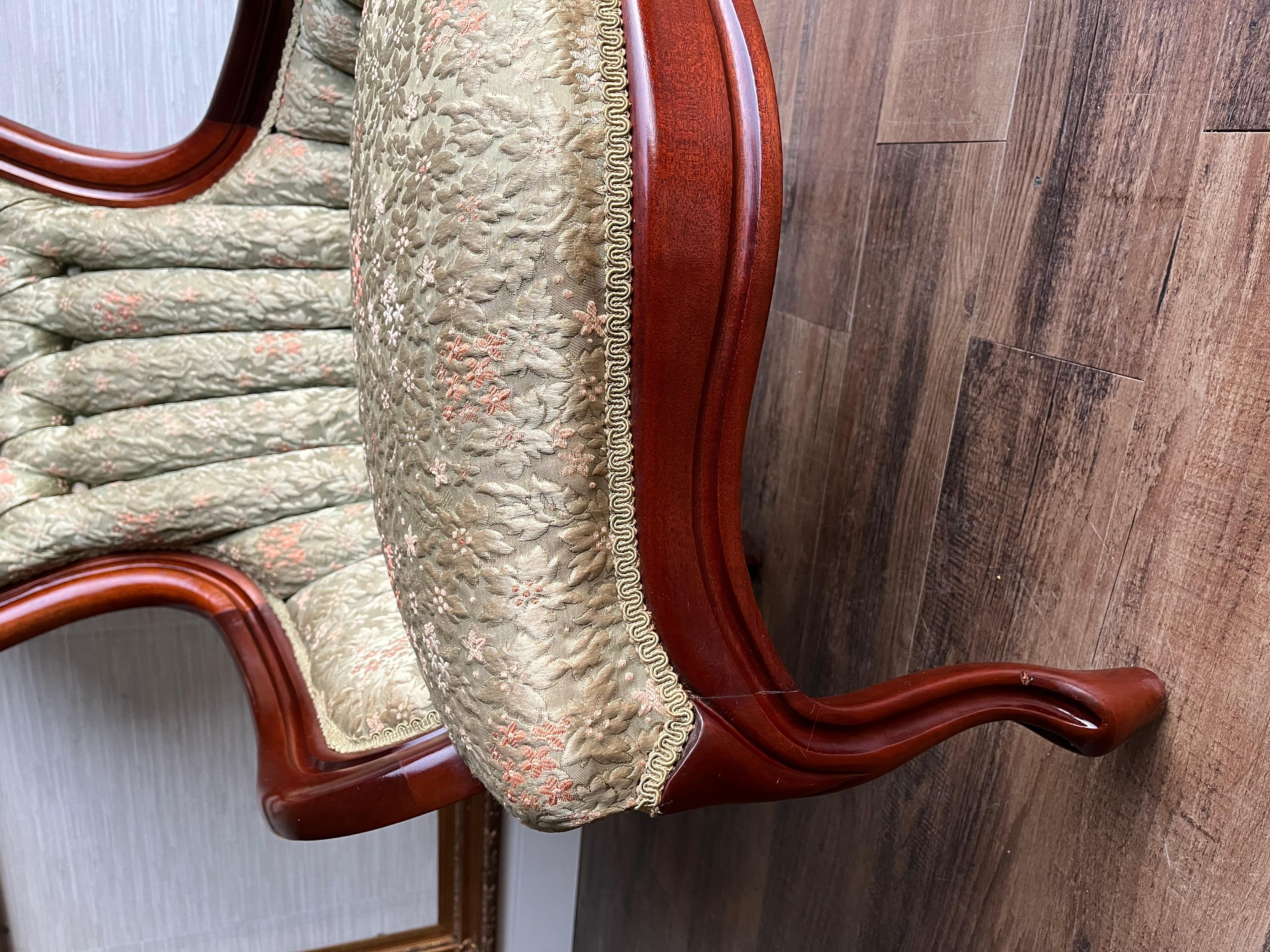 American Vintage 1950s Kimball Tufted Victorian Ladies' Parlor Chair