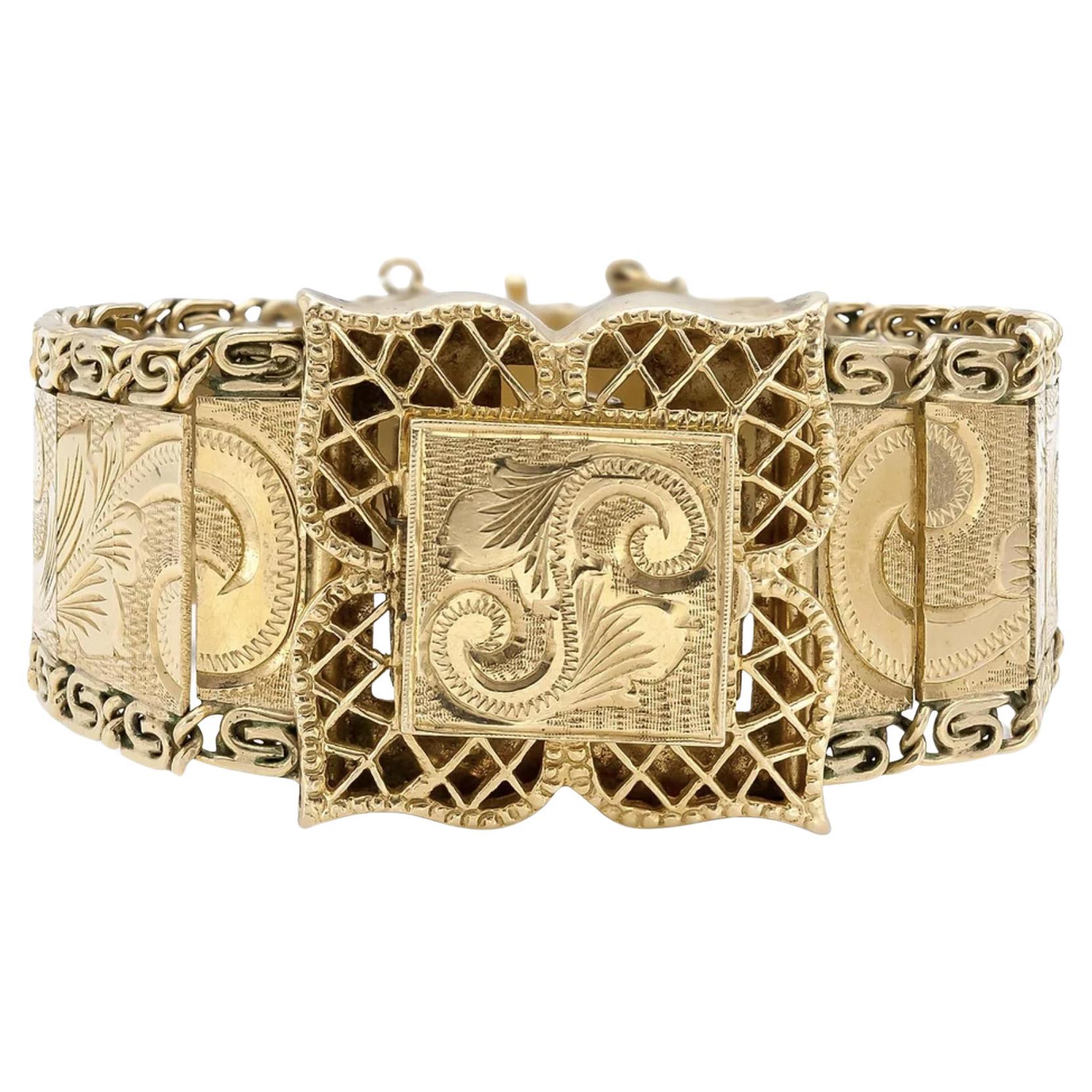Reloj de pulsera de oro vintage de los años 50