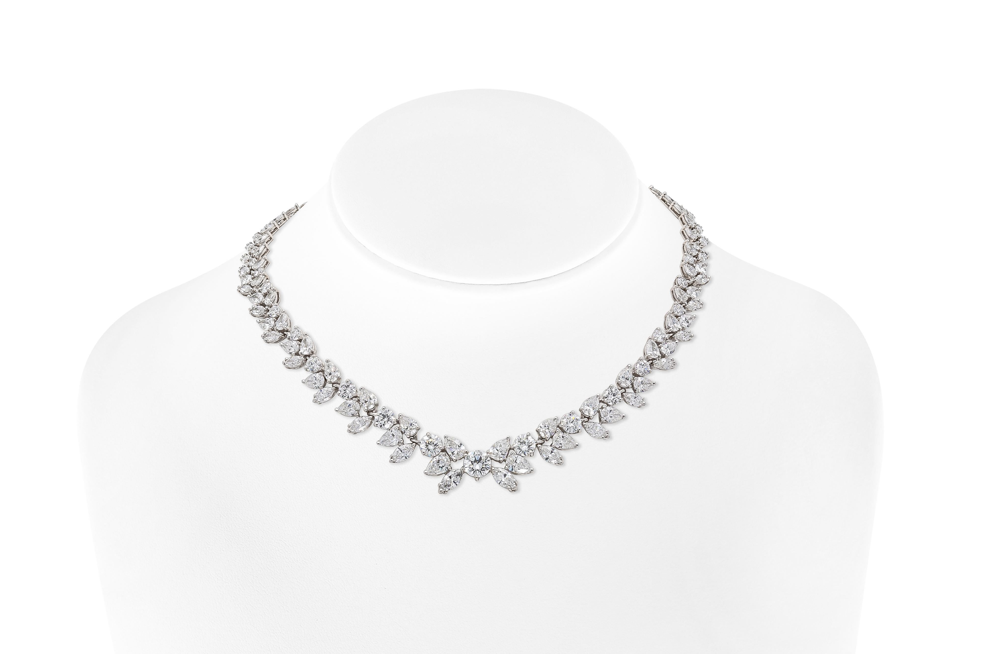 Brilliant Cut Vintage 1950s Kwiat 41.67 Carat Multi-Cut Diamond Necklace For Sale