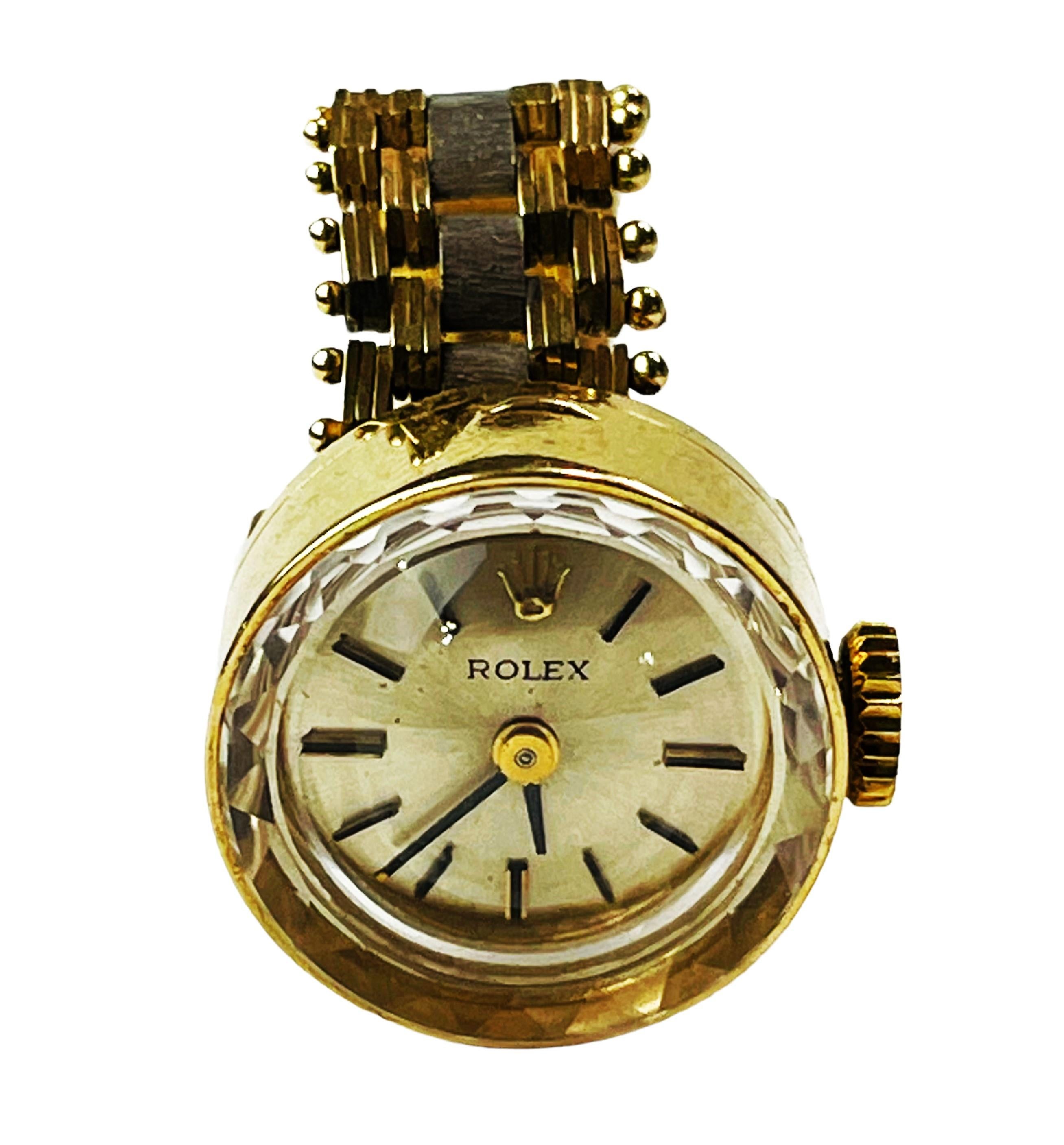  Rolex, bague montre vintage en or 14 carats pour femme, années 1950 Pour femmes 