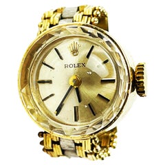Vintage 1950s Ladies Rolex 14k Gold Watch Ring - Switzerland