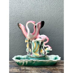 Vintage 1950s Lane Glazed Ceramic Light