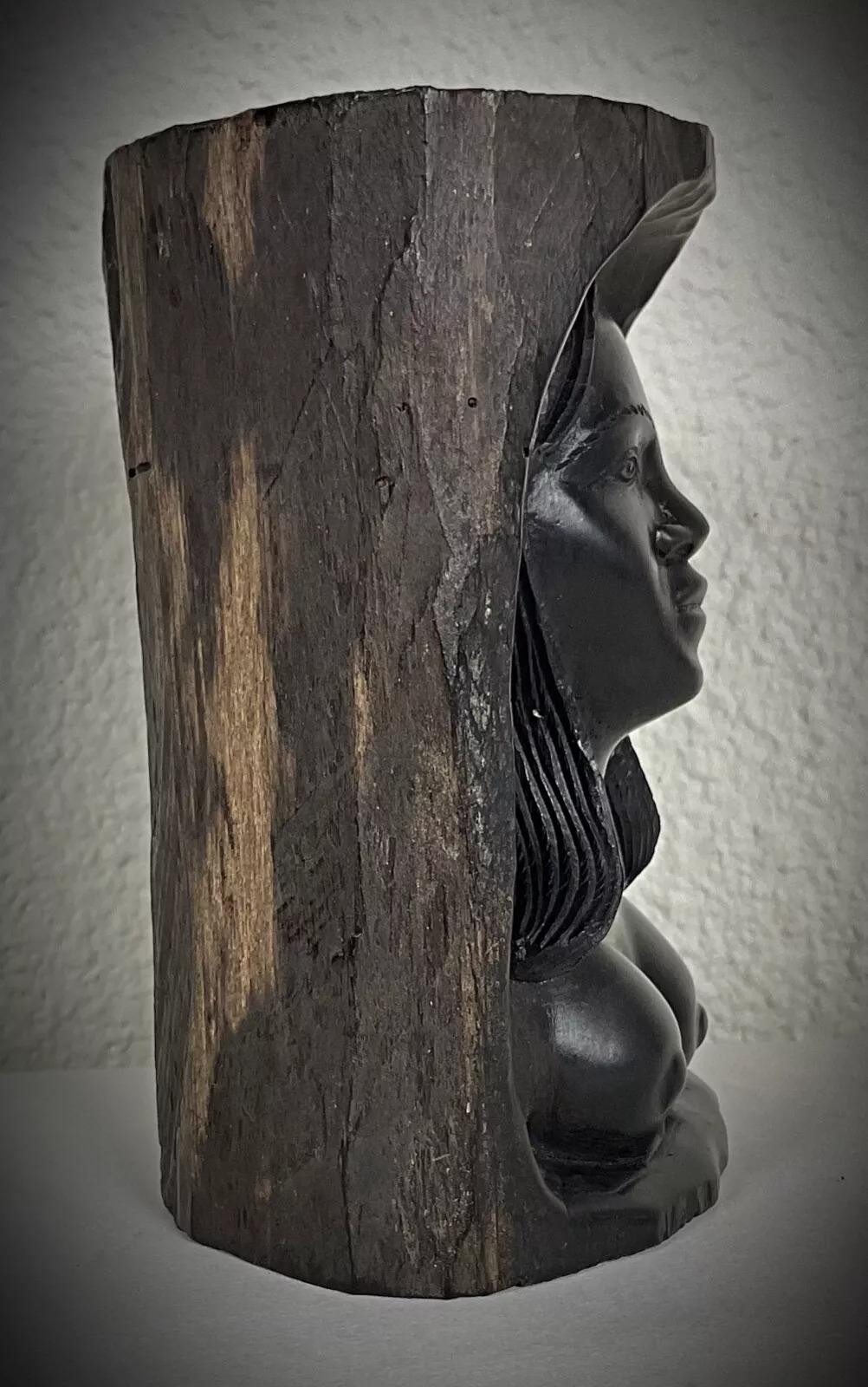 Vintage 1950s Malagasy Hand-Carved Ebony Wood Sculpture – Nude Woman - 2Y413 For Sale 1