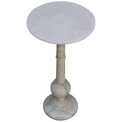 Vintage 1950s Mansion Turned Alabaster Side Table Plant Stand Marble:: Italian