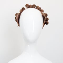 Vintage 1950's Maple Leaf Velvet Bandeau Hut 1950's Velvet Bandeau Hairband Hat