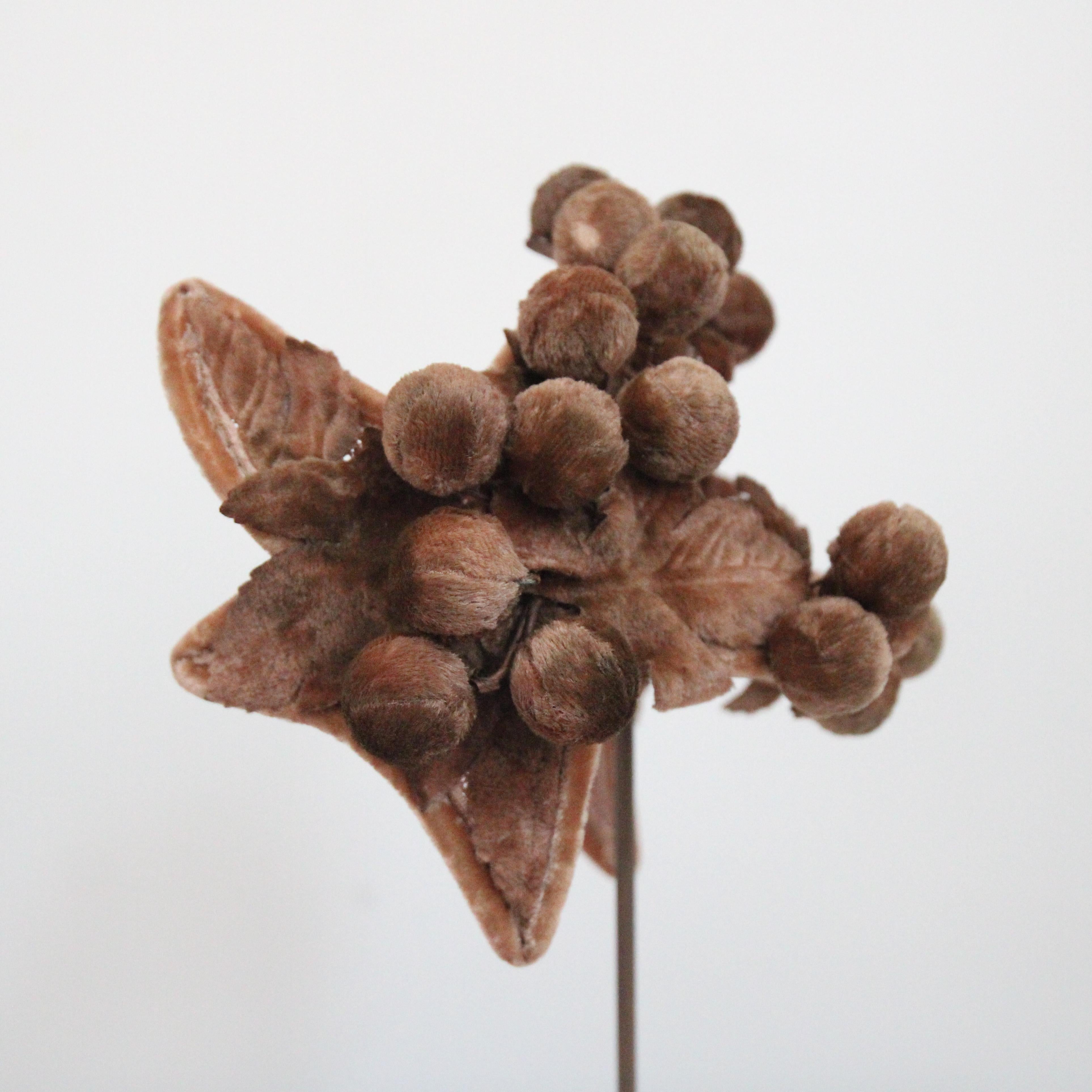 Vintage 1950's Maple Leaf Velvet Bandeau Hut 1950's Velvet Bandeau Hairband Hat im Angebot 3