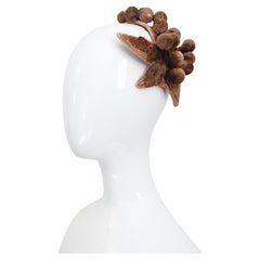 Sombrero bandeau de terciopelo de los años 50 Vintage Sombrero bandeau de terciopelo de los años 50