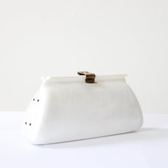 Vintage 1950's Marbled Lucite Pearlescent Clutch Bag