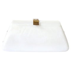 Vintage-Clutch aus marmoriertem Lucite mit Perlglanz-Effekt aus den 1950er Jahren