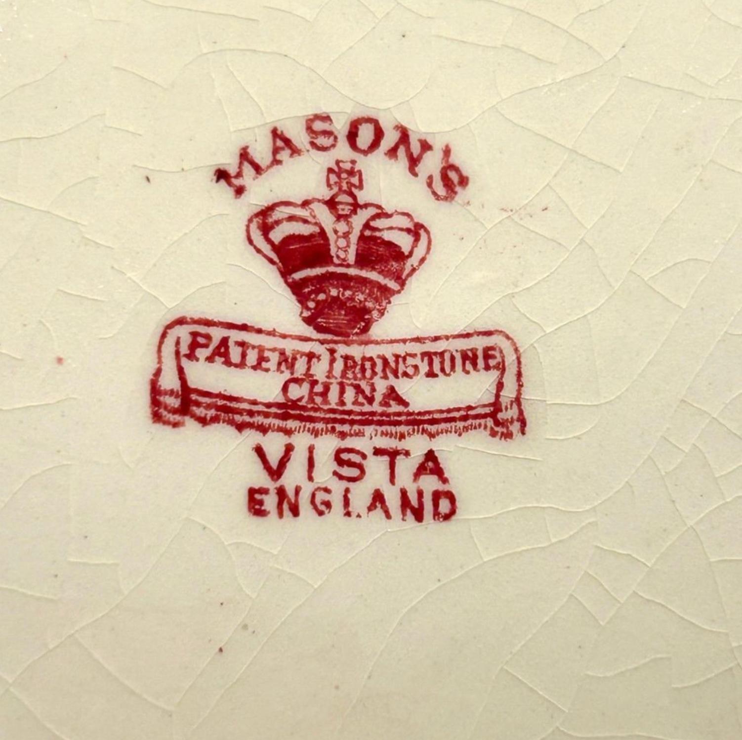 Vintage 1950's Mason's Red Vista Dragon Schüssel Gericht im Angebot 4