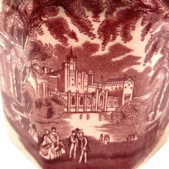 Vintage 1950’s Mason’s Red “Vista” Ironstone Transferware Pitcher Jug ~ 6”