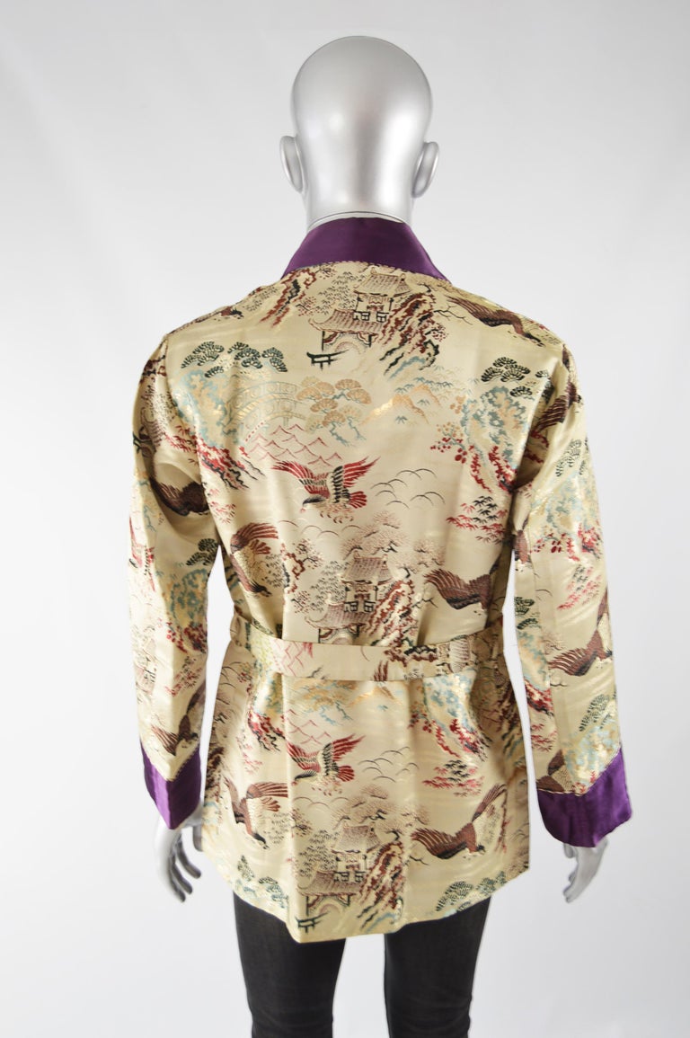 Vintage 1950s Mens Brocade Smoking Robe Jacket at 1stDibs vintage robe mens, mens brocade