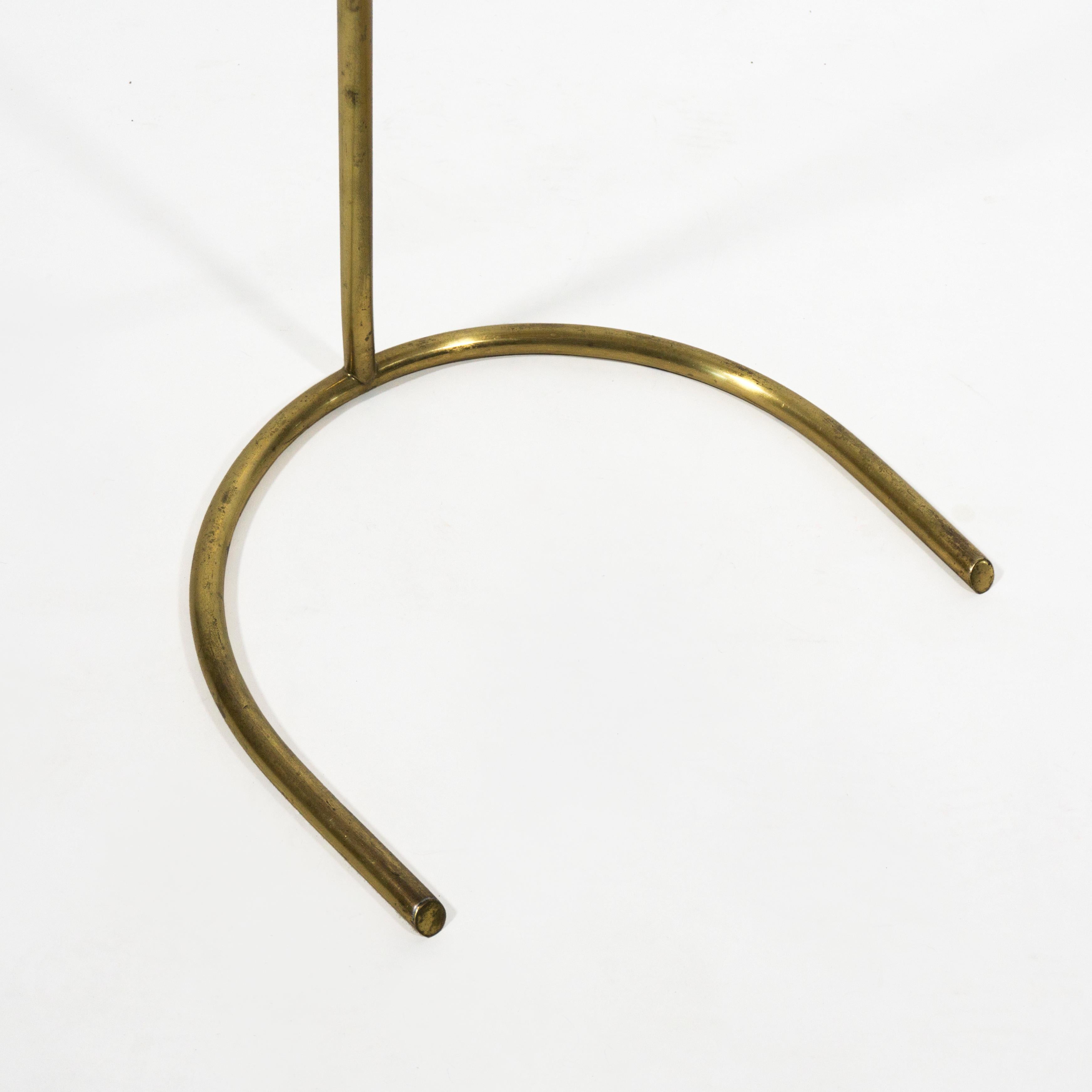 Vintage 1950s Mid-Century Rupert Nikoll Brass Floor Lamp Pleated Shade, Austria For Sale 3