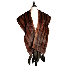 Vintage 1950s mink fur stole, scarf 