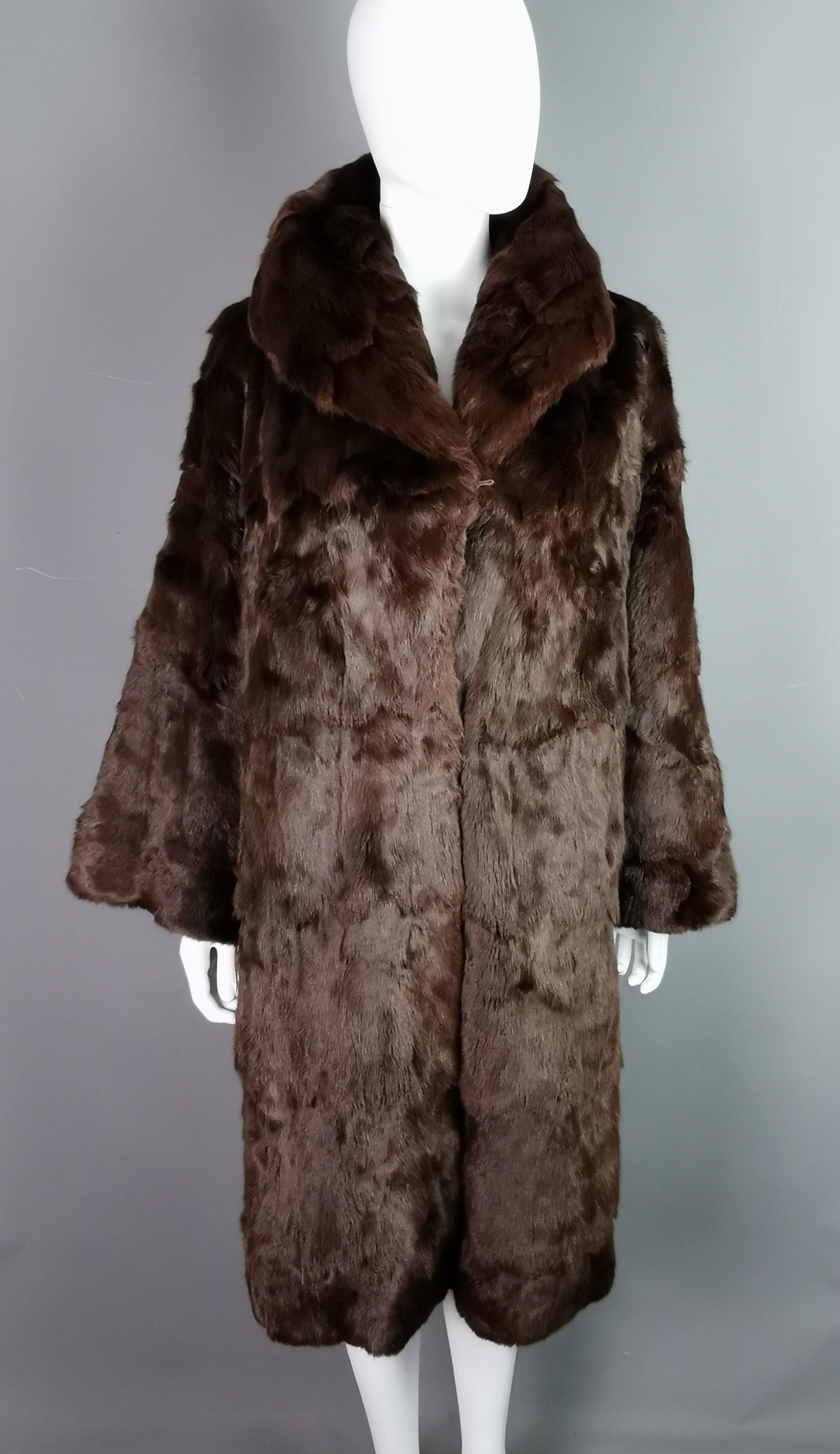 Vintage 1950s mink fur swing coat, fine quality  For Sale 5