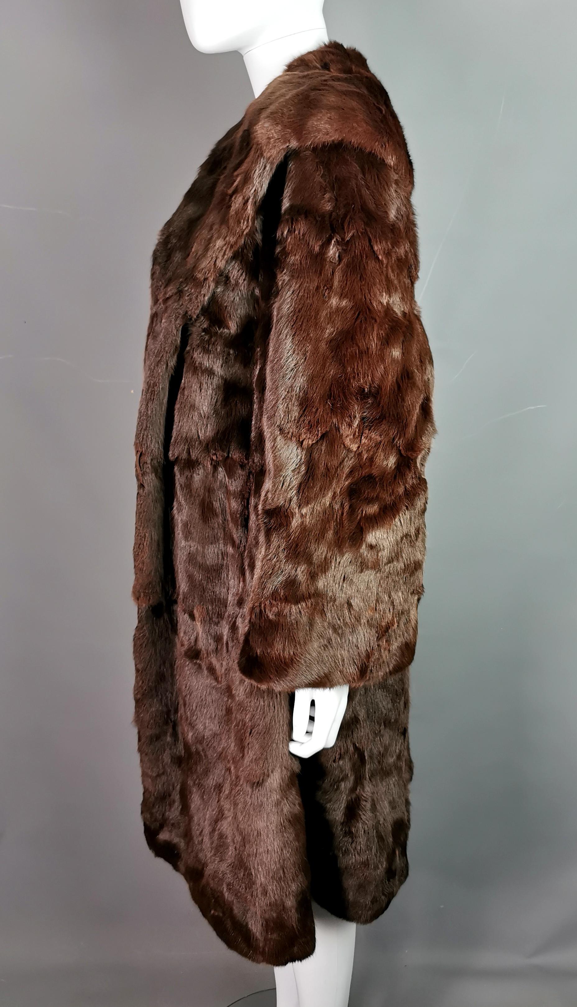 Women's Vintage 1950s mink fur swing coat, fine quality  For Sale