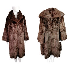 Vintage 1950s mink fur swing coat, fine quality 