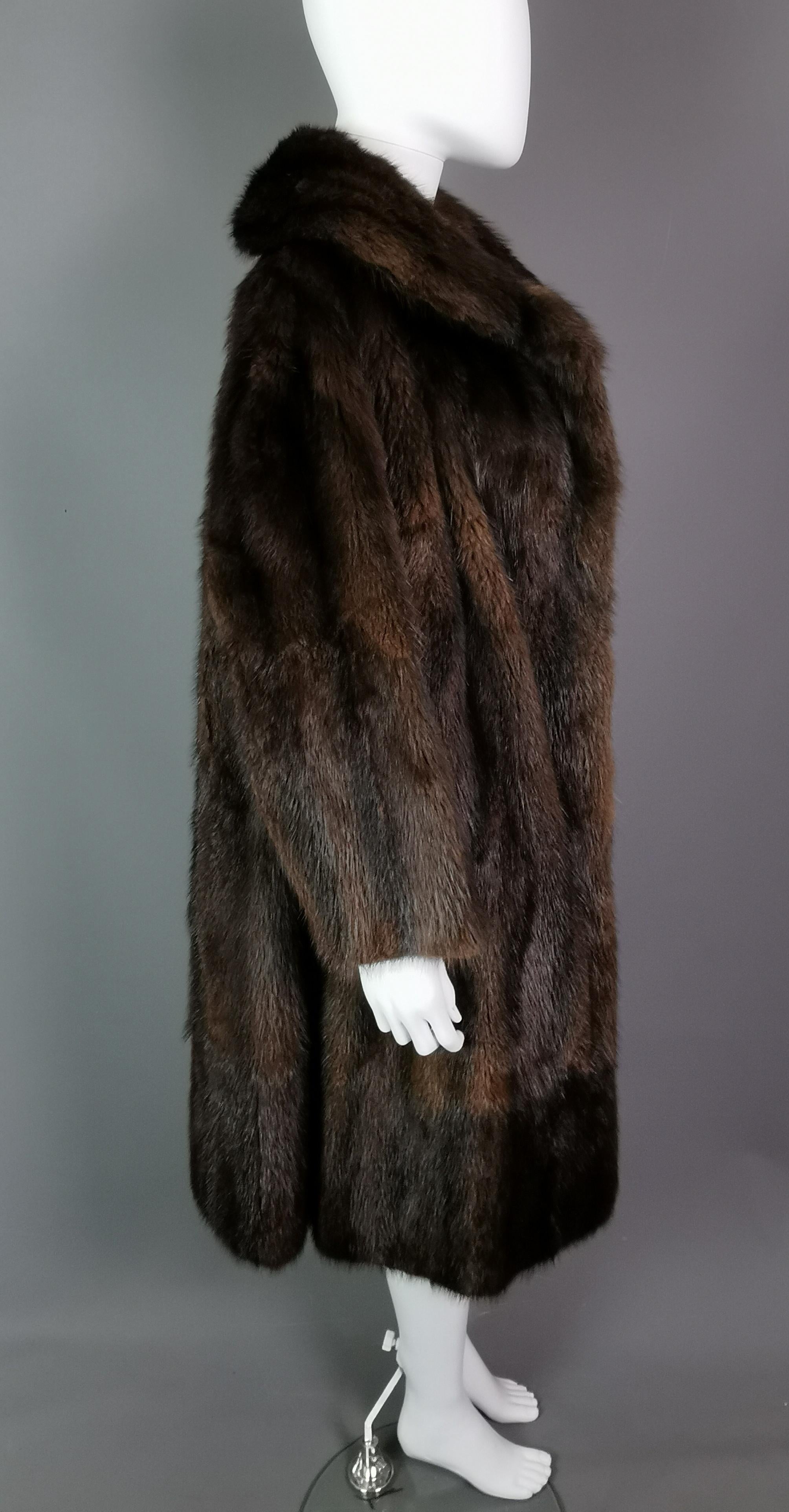 Vintage 1950s Mink fur swing coat, Kendal Milne, fine quality  7