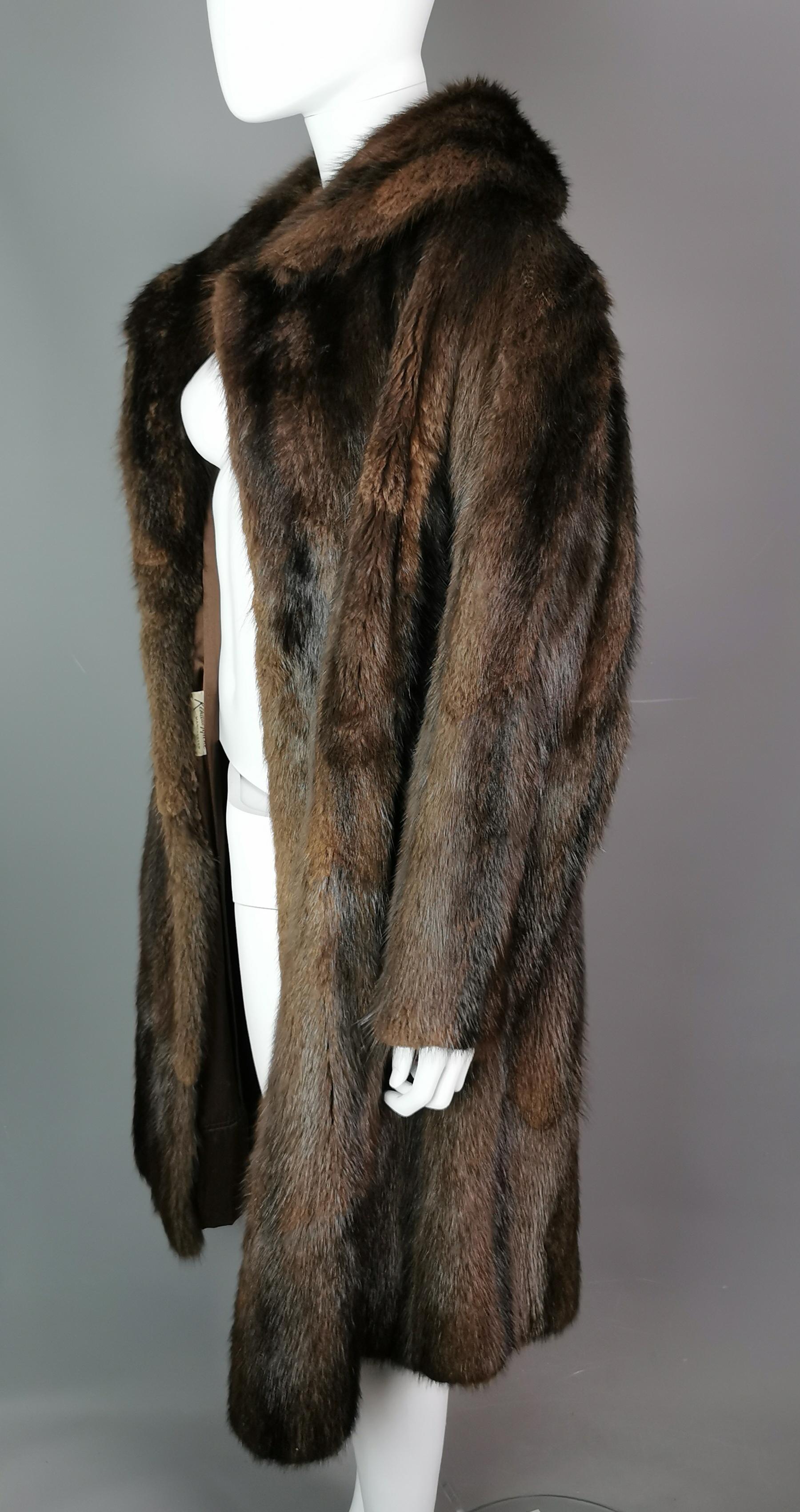 Vintage 1950s Mink fur swing coat, Kendal Milne, fine quality  9
