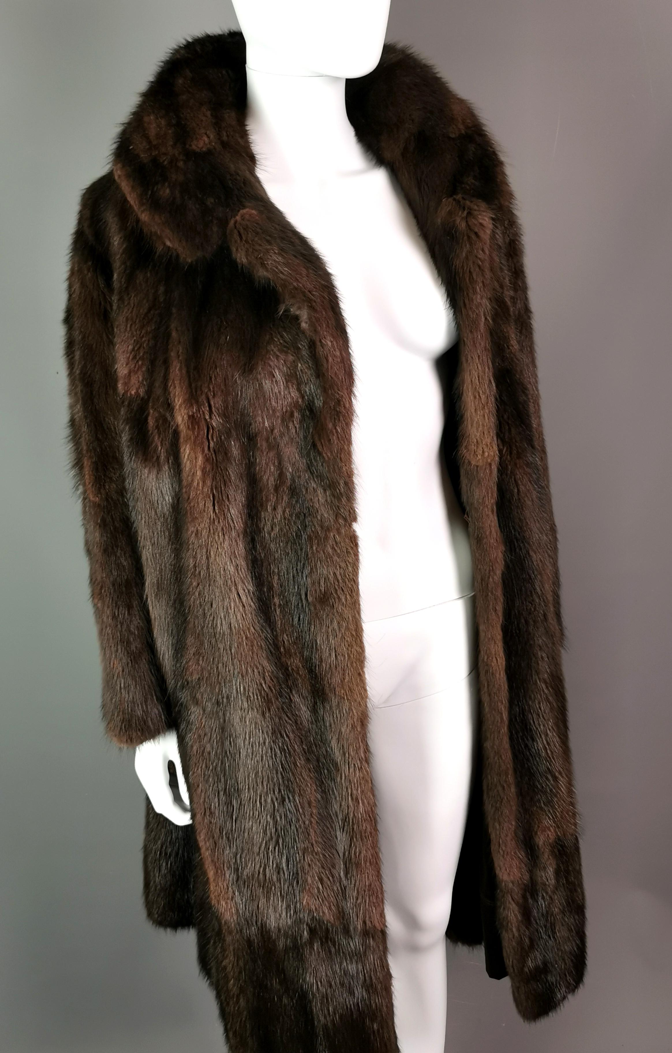 Vintage 1950s Mink fur swing coat, Kendal Milne, fine quality  4