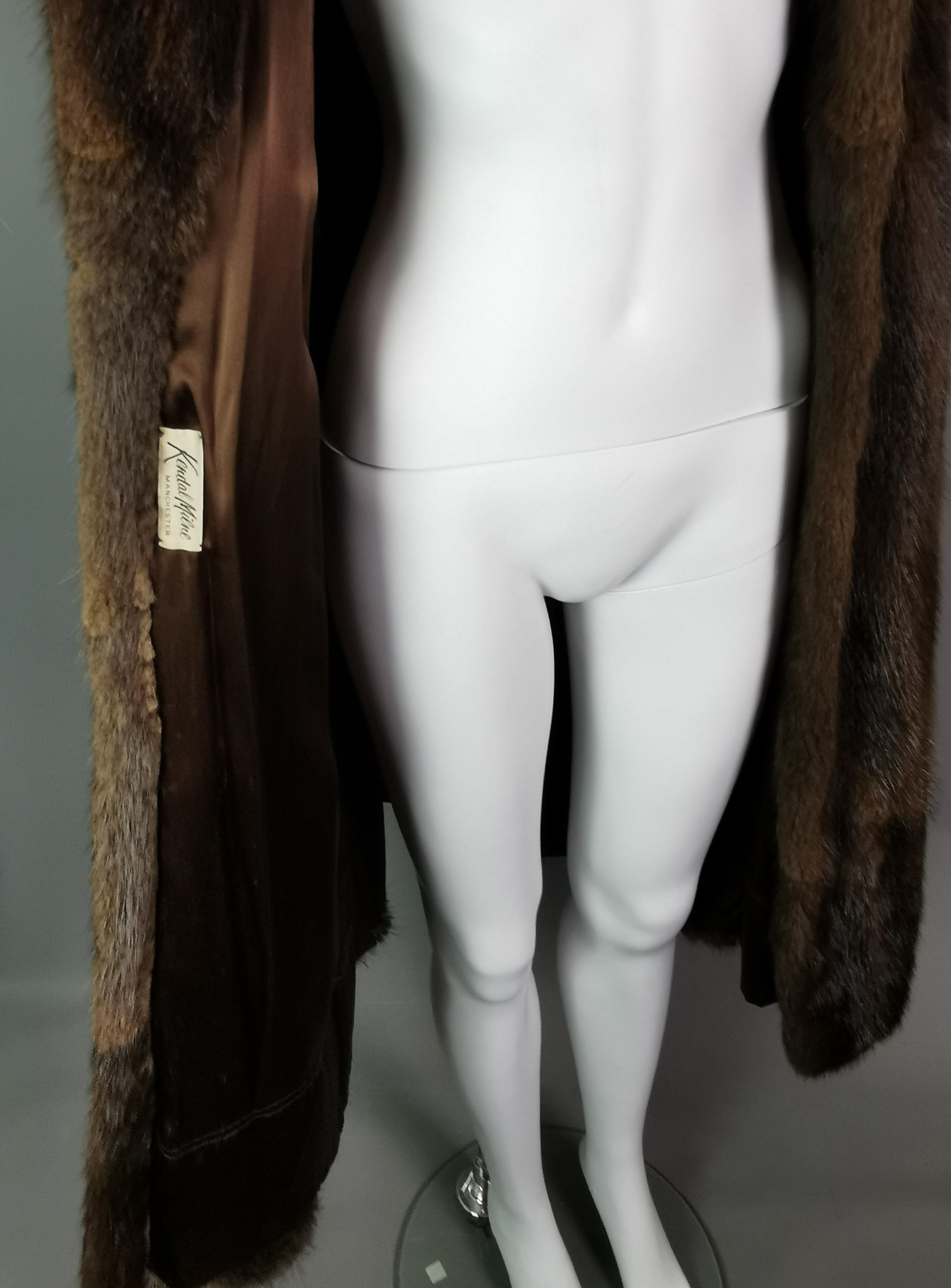 Vintage 1950s Mink fur swing coat, Kendal Milne, fine quality  5