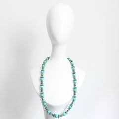 Vintage 1950's Miriam Haskell Türkis Halskette Miriam Haskell Schmuck