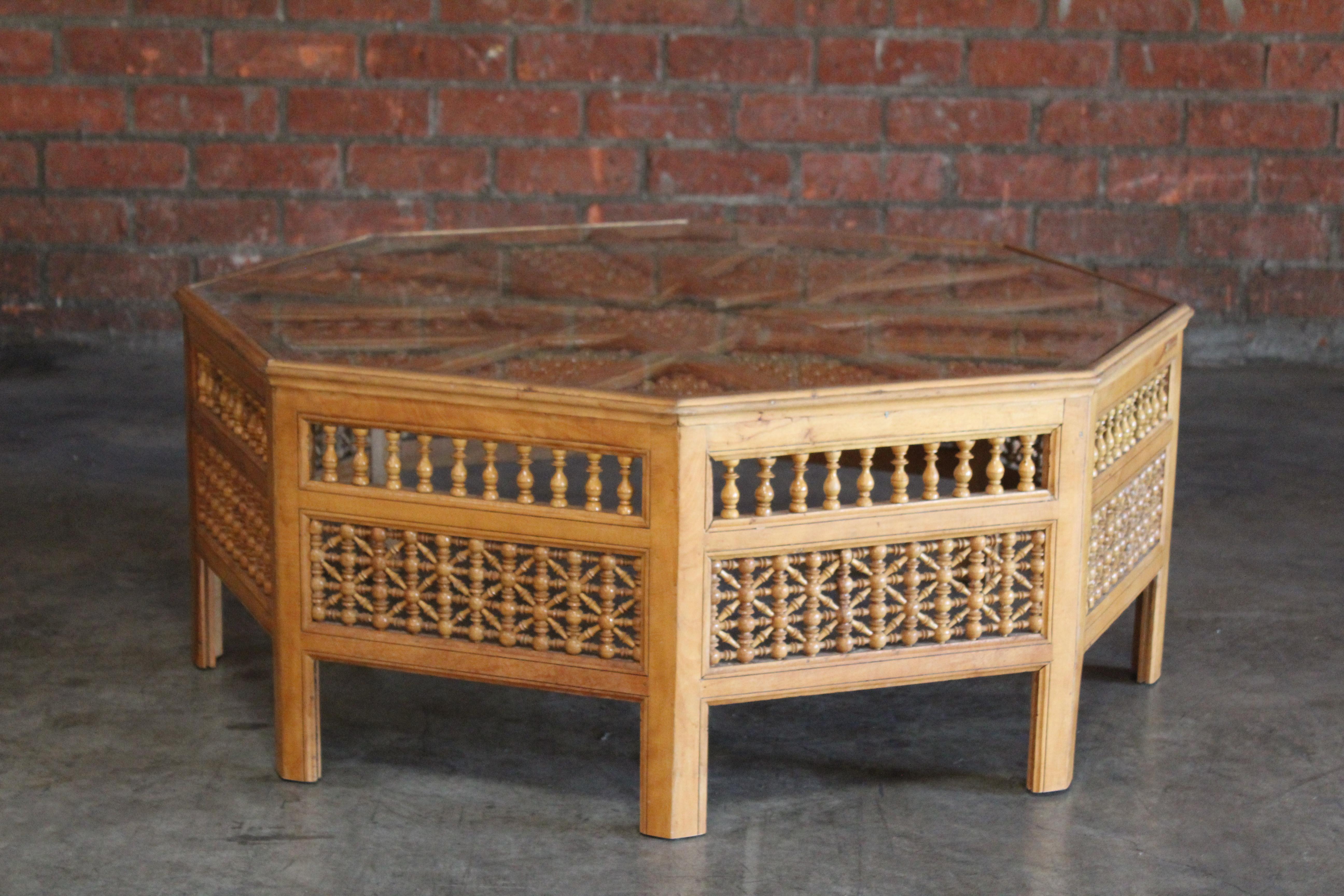 Vintage 1950s Moorish Style Coffee Table 4