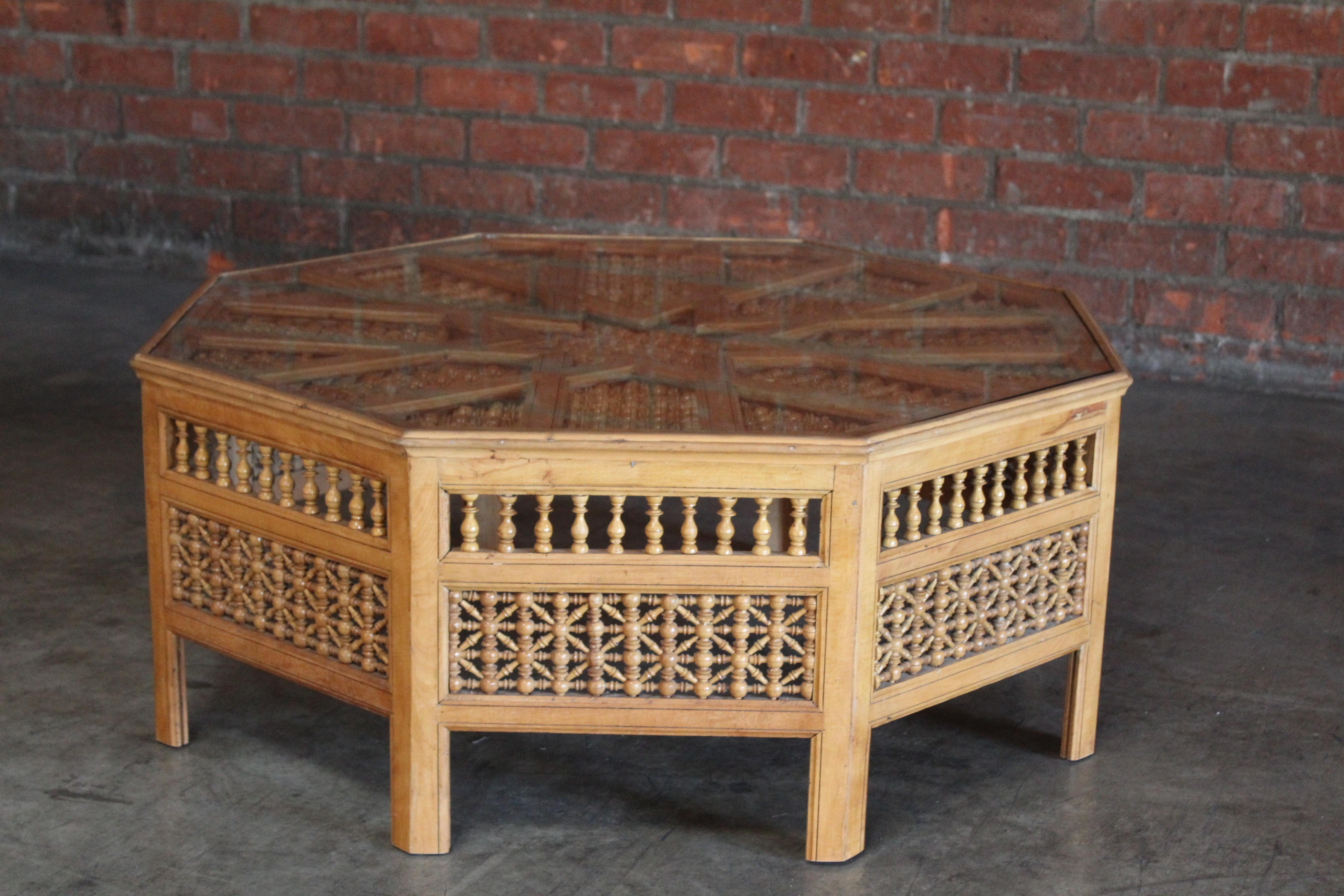 Vintage 1950s Moorish Style Coffee Table 5