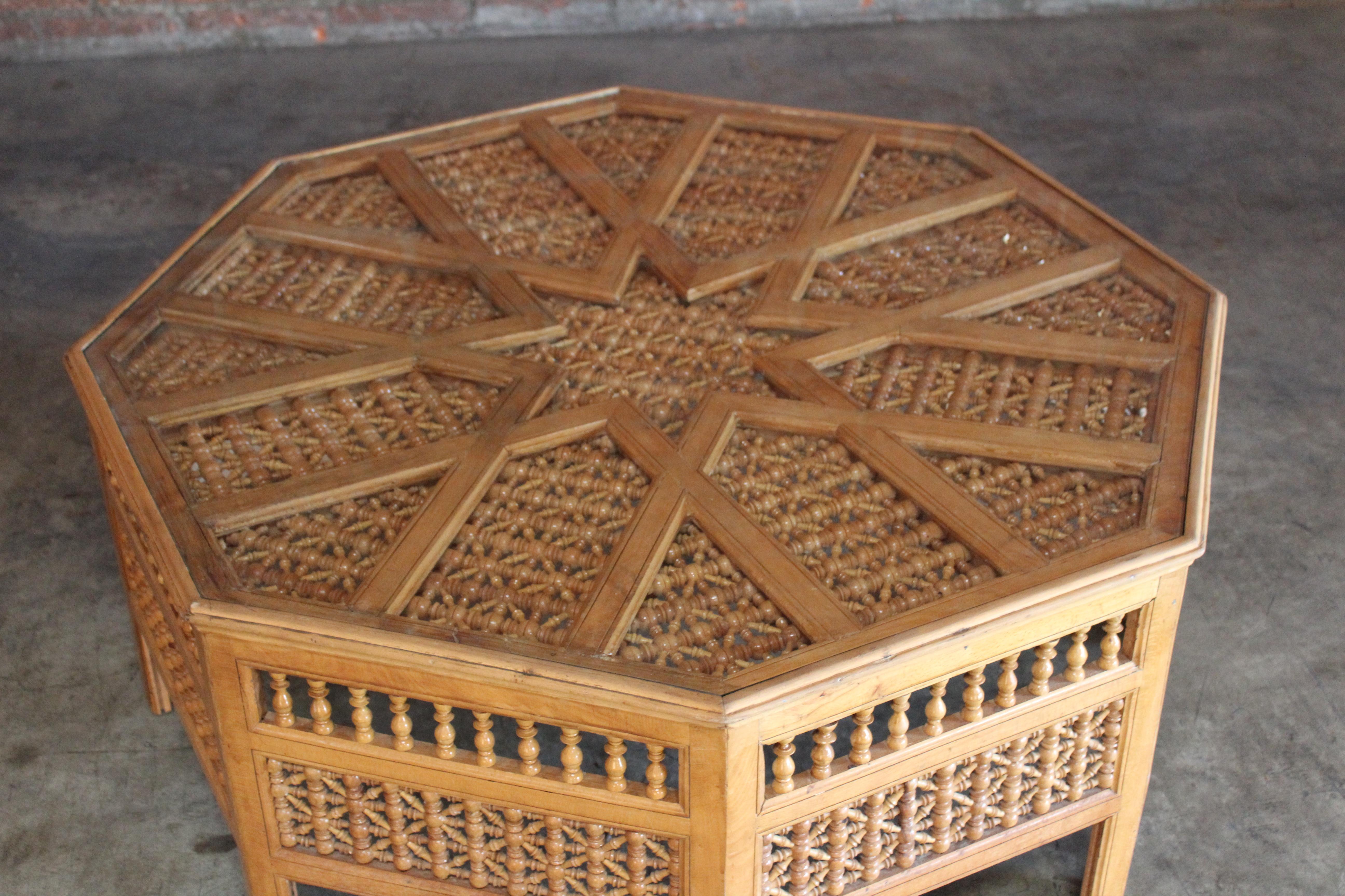 Vintage 1950s Moorish Style Coffee Table 6