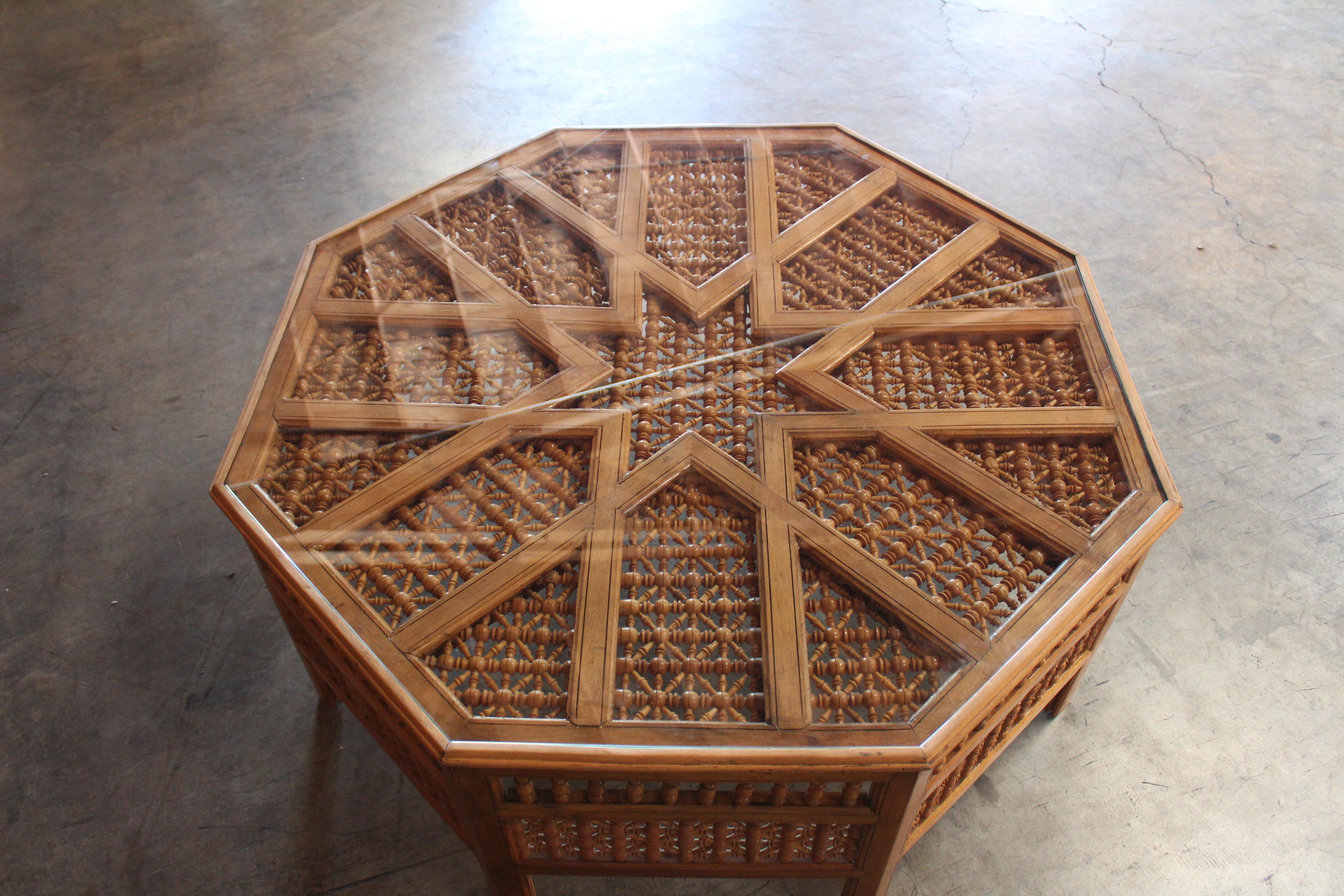 Vintage 1950s Moorish Style Coffee Table 7