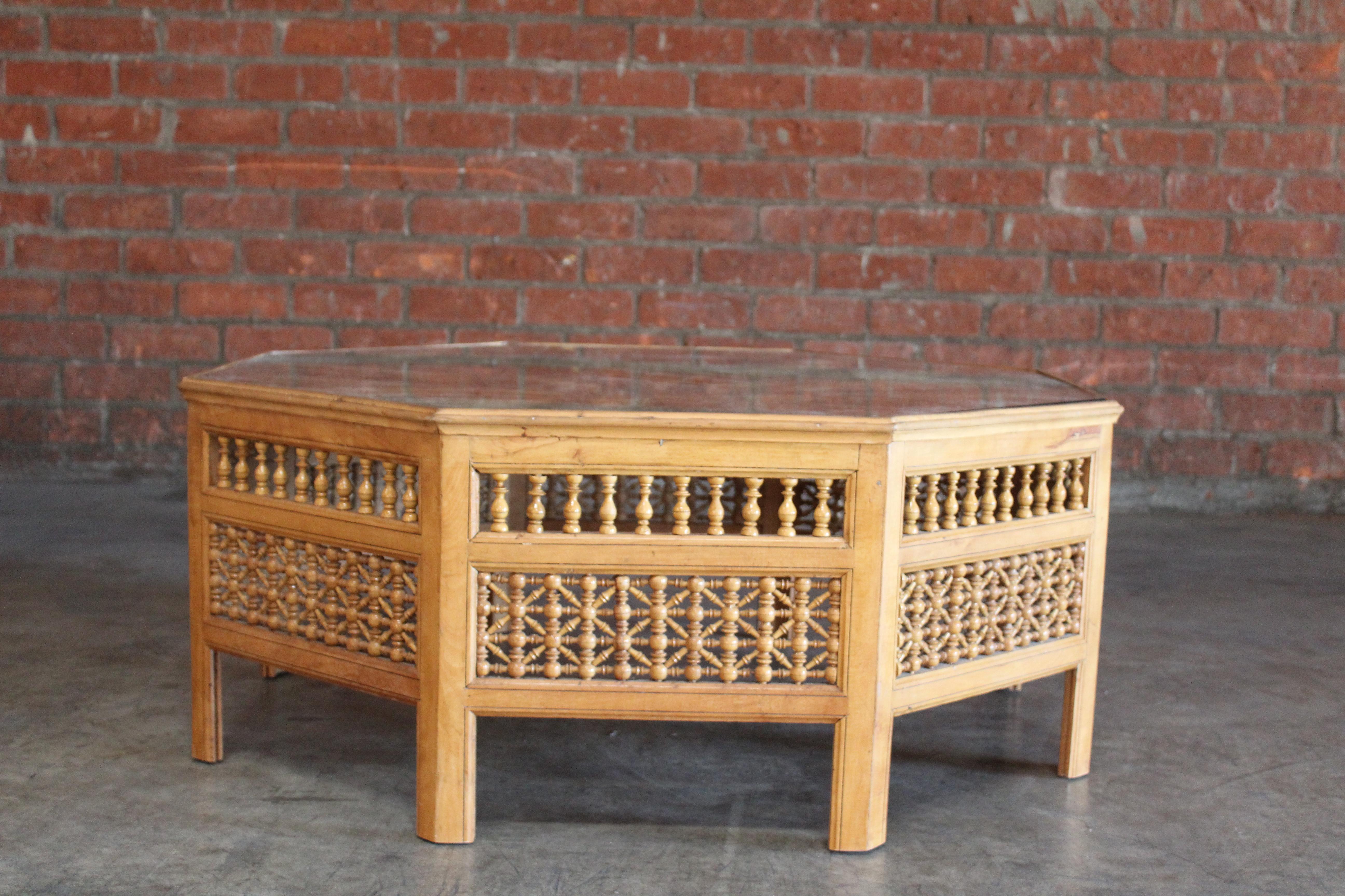Vintage 1950s Moorish Style Coffee Table 12