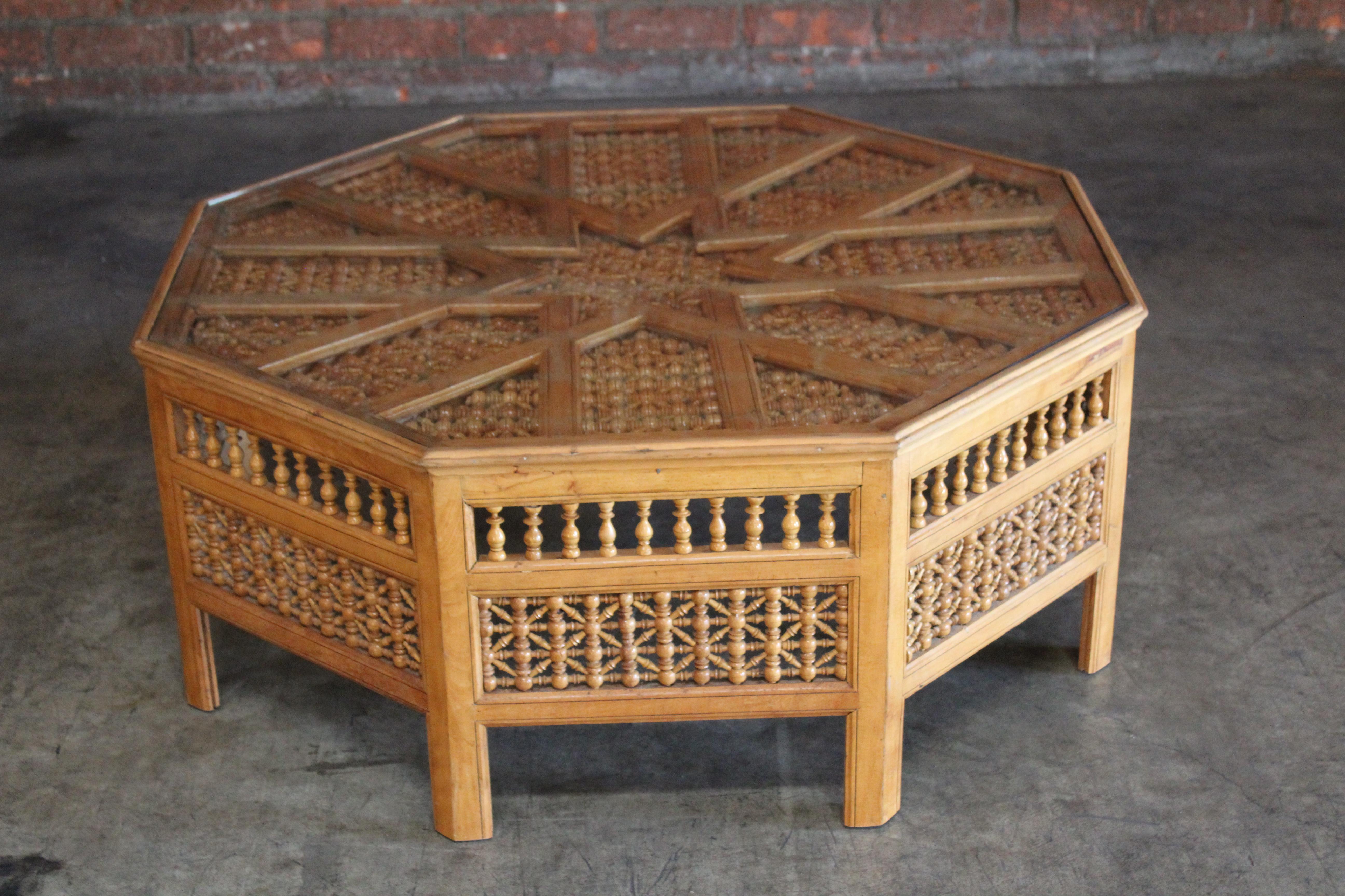 Vintage 1950s Moorish Style Coffee Table 14