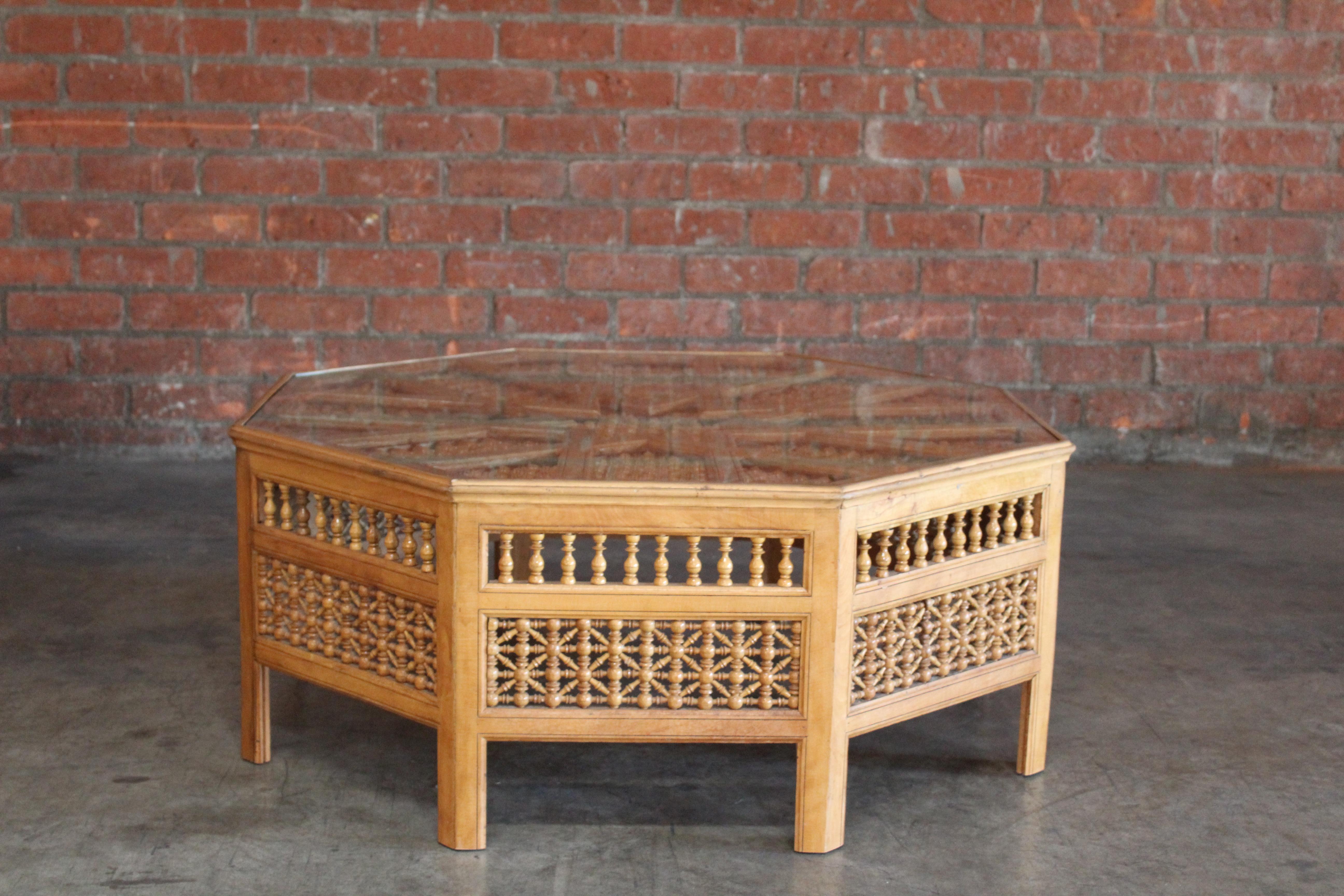 Mid-20th Century Vintage 1950s Moorish Style Coffee Table