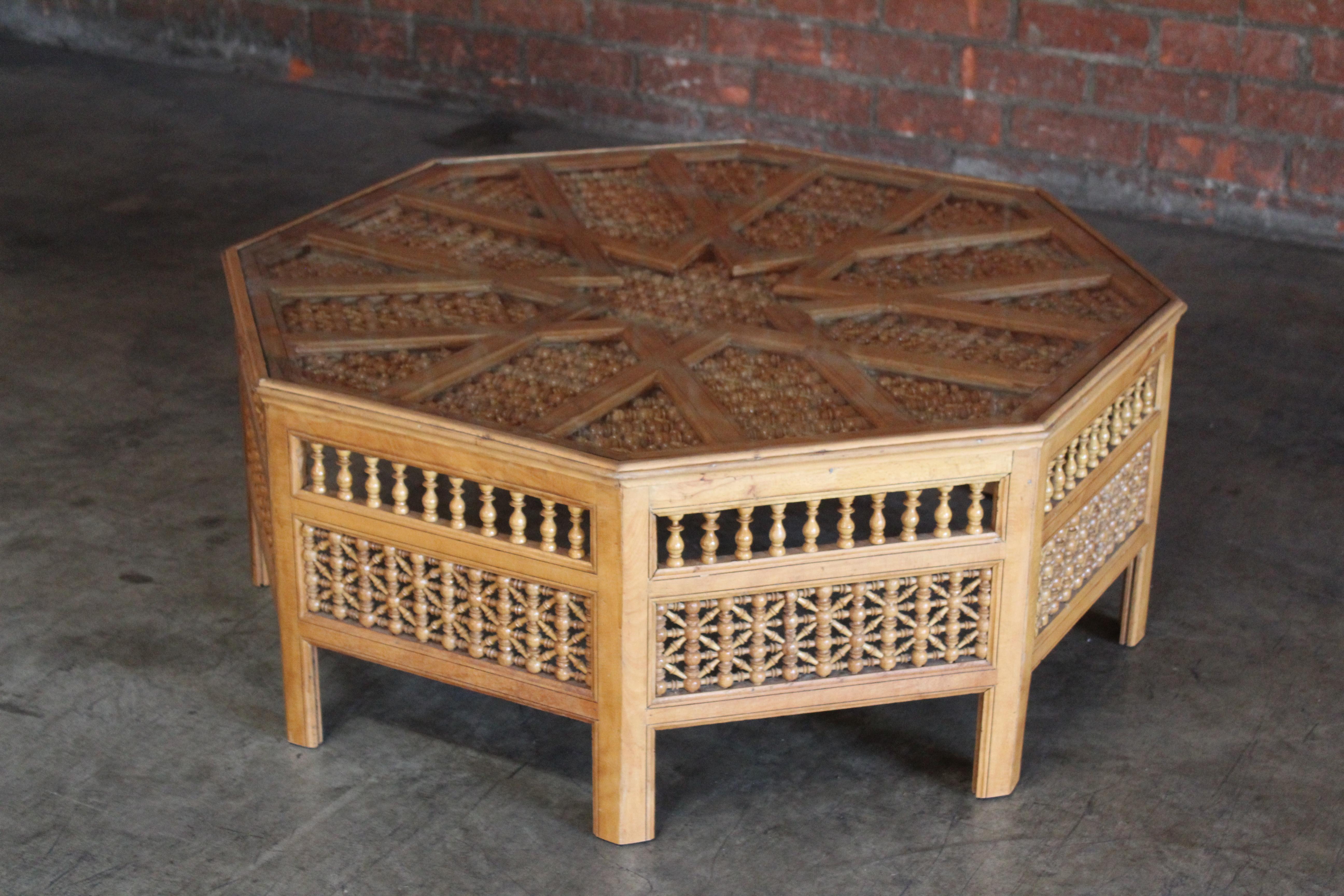 Vintage 1950s Moorish Style Coffee Table 1