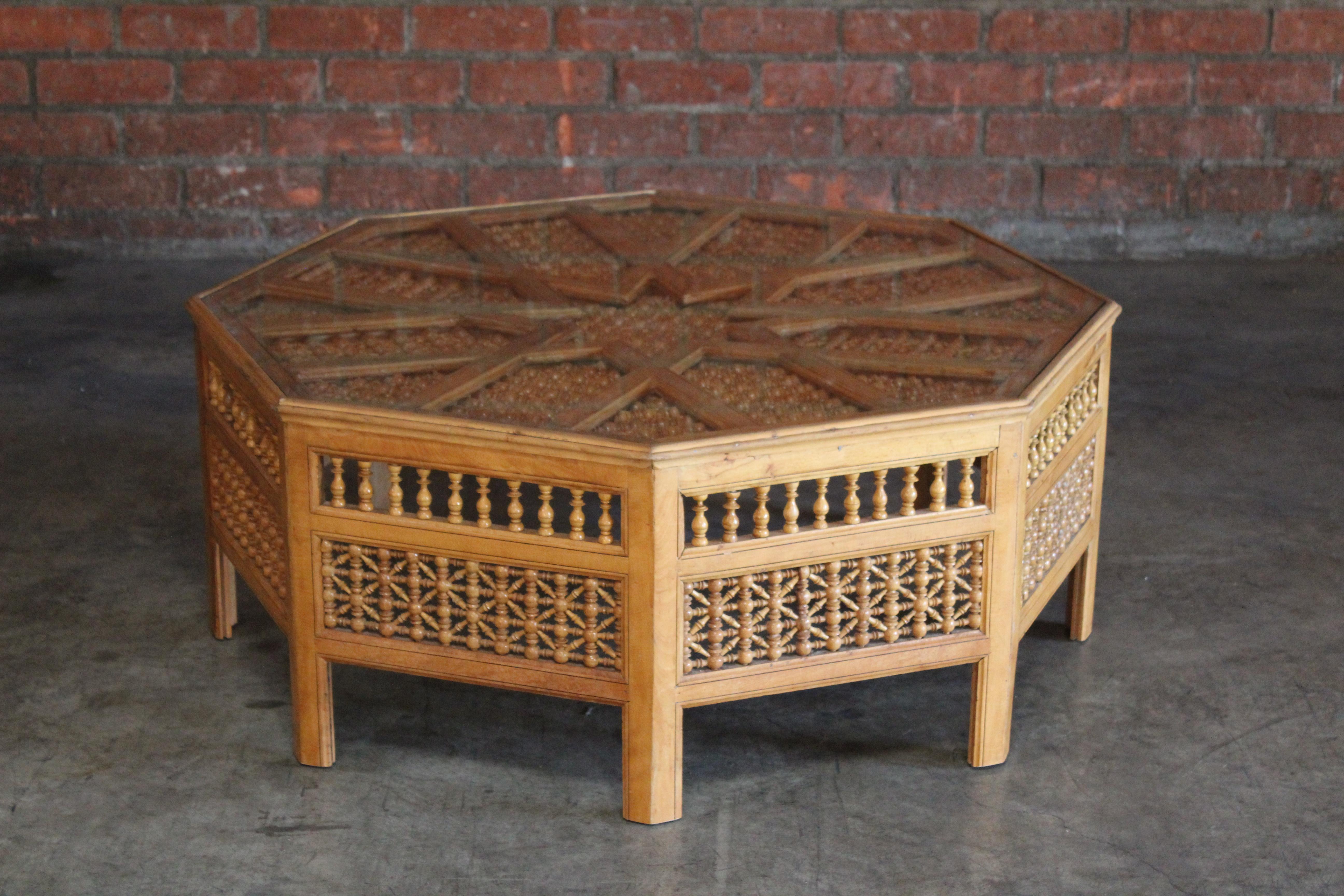 Vintage 1950s Moorish Style Coffee Table 3