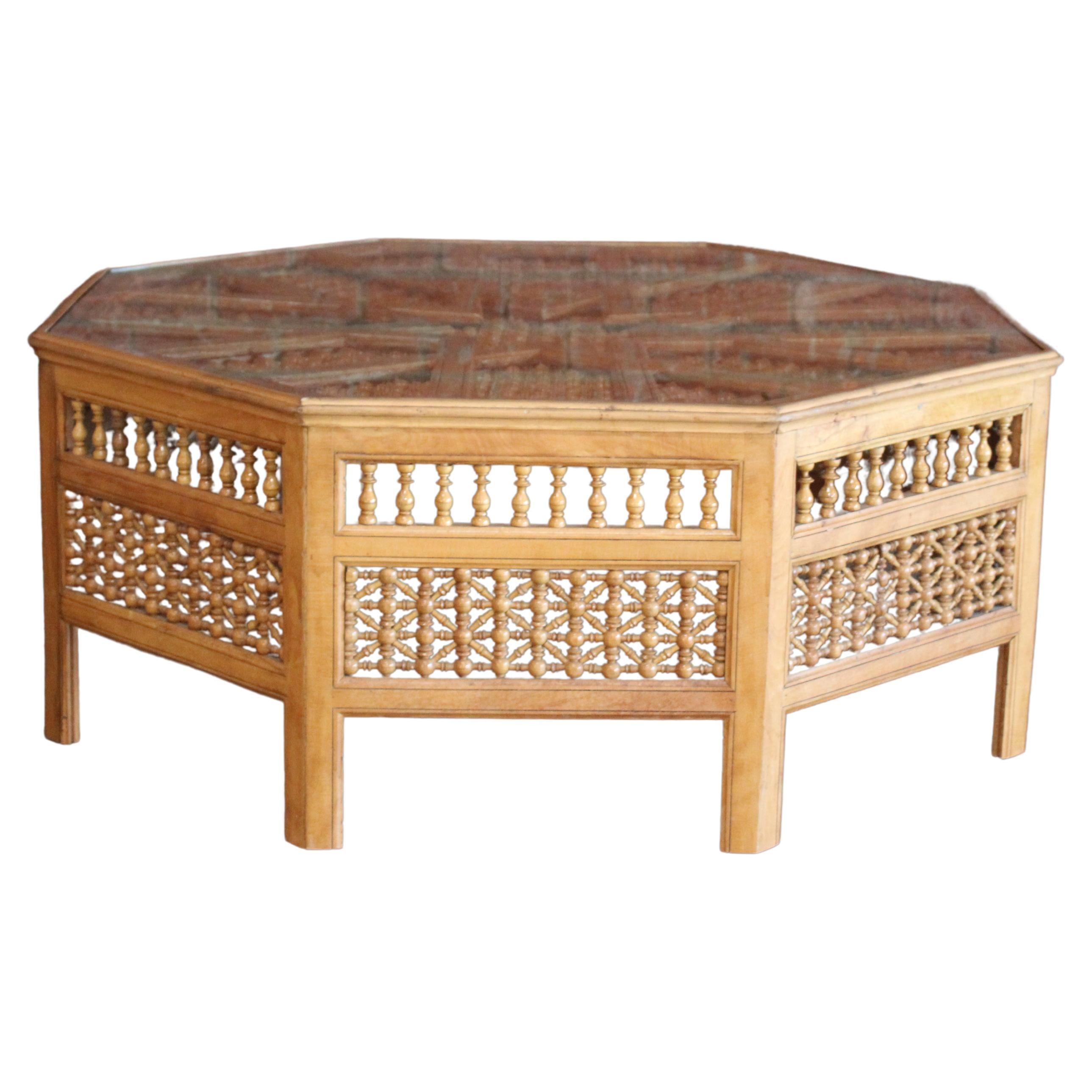 Vintage 1950s Moorish Style Coffee Table